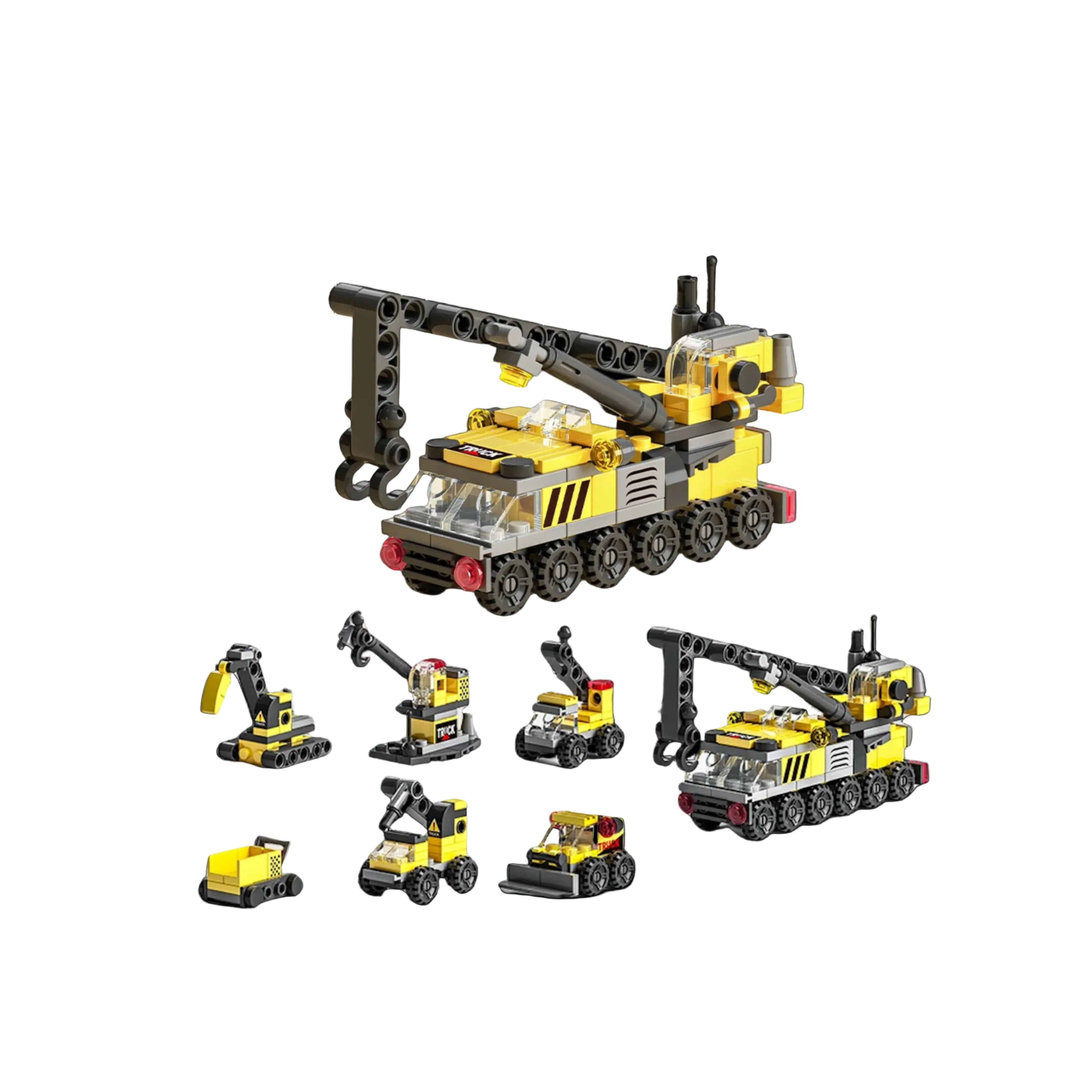 Coches de construcción 6 en 1 (142 piezas)