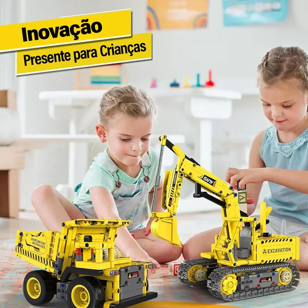 5 coches de construcción motorizados en 1 (555 piezas)