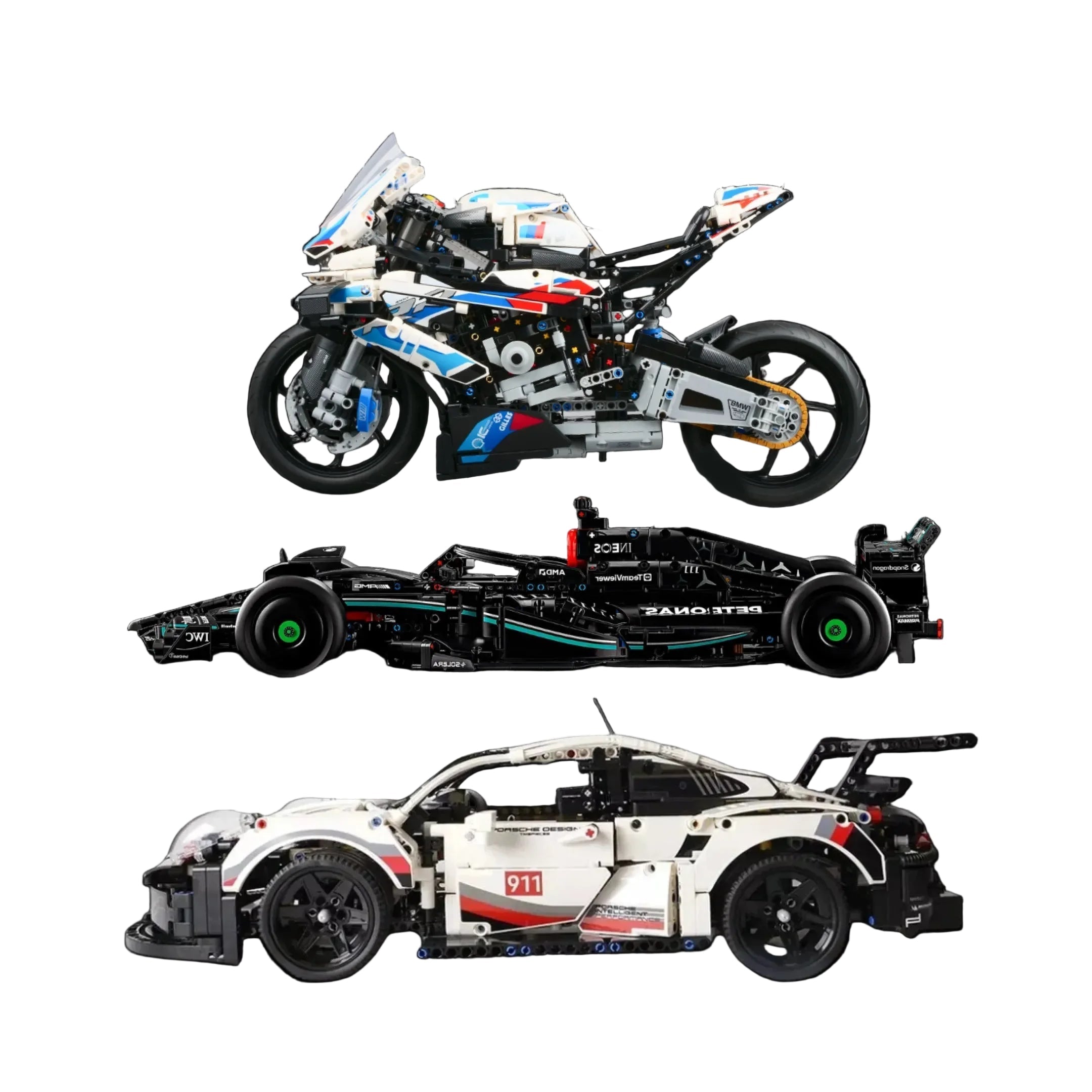 ¡Compra juntos! Los tres productos más vendidos (BMW M1000 RR, Mercedes AMG W14, Porsche 911 RSR)