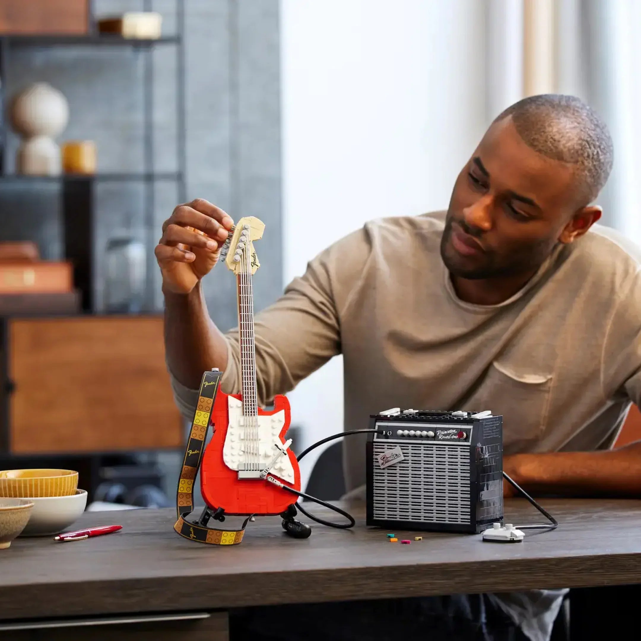 Guitarra Stratocaster (1074 piezas) - Set de Bloques de Construcción