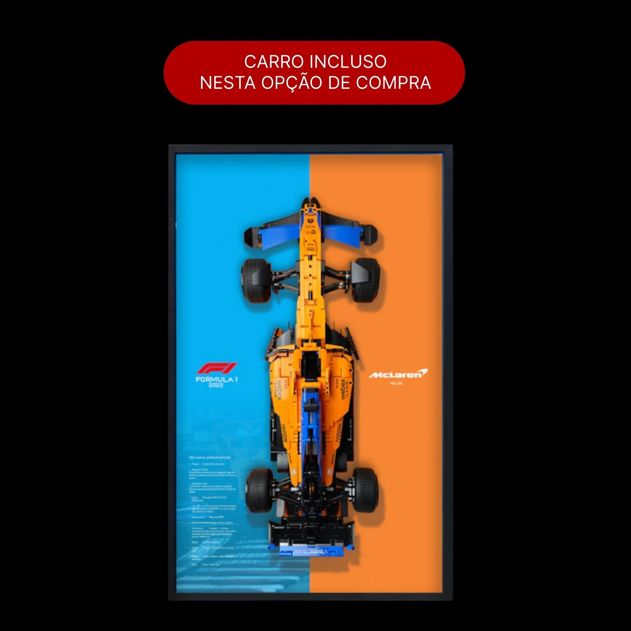 ¡Compra juntos! McLaren F1 (1432 piezas) + Marco acrílico - Bloques de Construcción