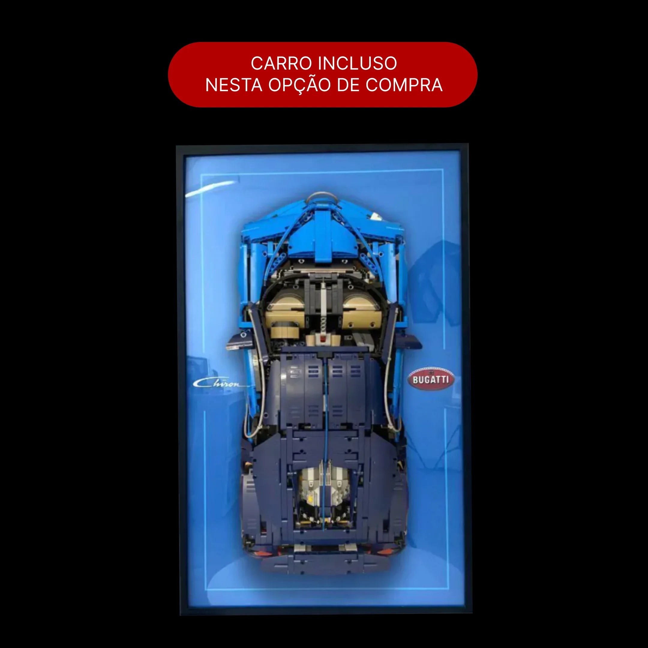 ¡Compra juntos! Bugatti Chiron (3599 piezas)+ Marco acrílico - Bloques de Construcción