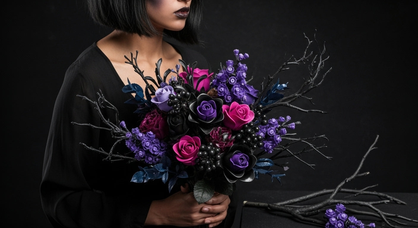 Ramo de flores moradas (822 piezas) – Bloques de Construcción