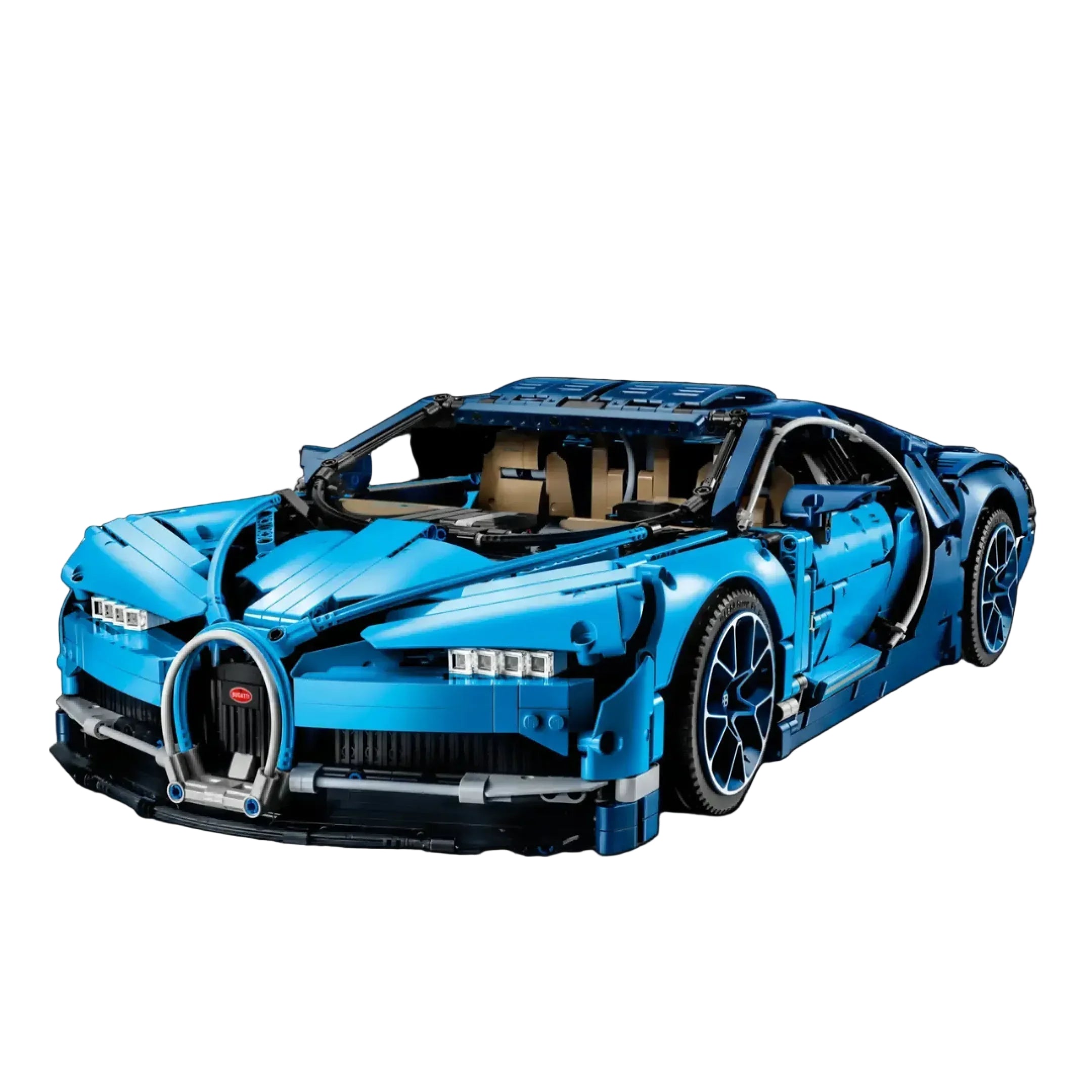 (57% de DESCUENTO) Super Bugatti Chiron azul con motor W16 y 56 cm de largo (3599 piezas)