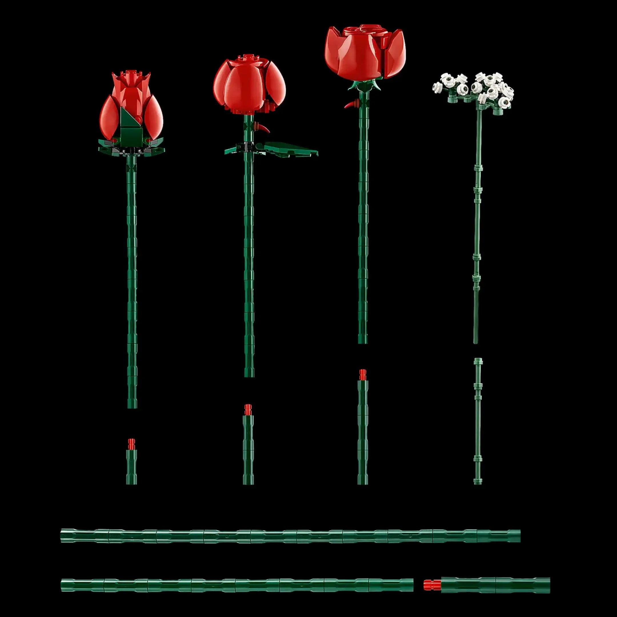 Ramo de Rosas (822 piezas) - Set de Bloques de Construcción