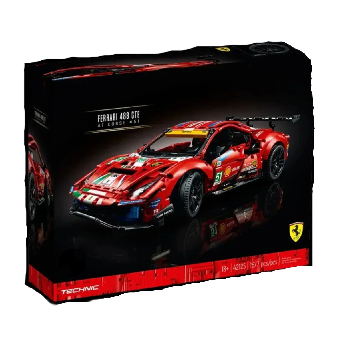 Ferrari 488 GTE (1677 piezas) - Kit de Bloques de Construcción