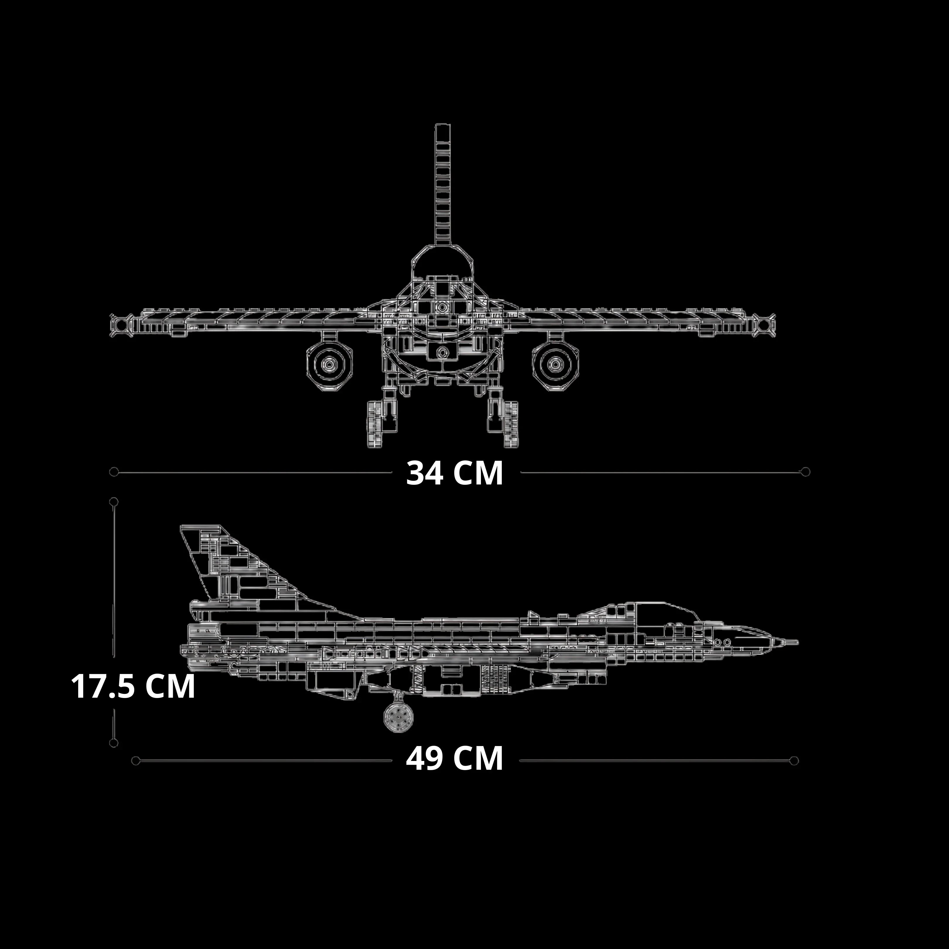 Caza F-16 (1427 piezas) - Kit de Bloques de Construcción