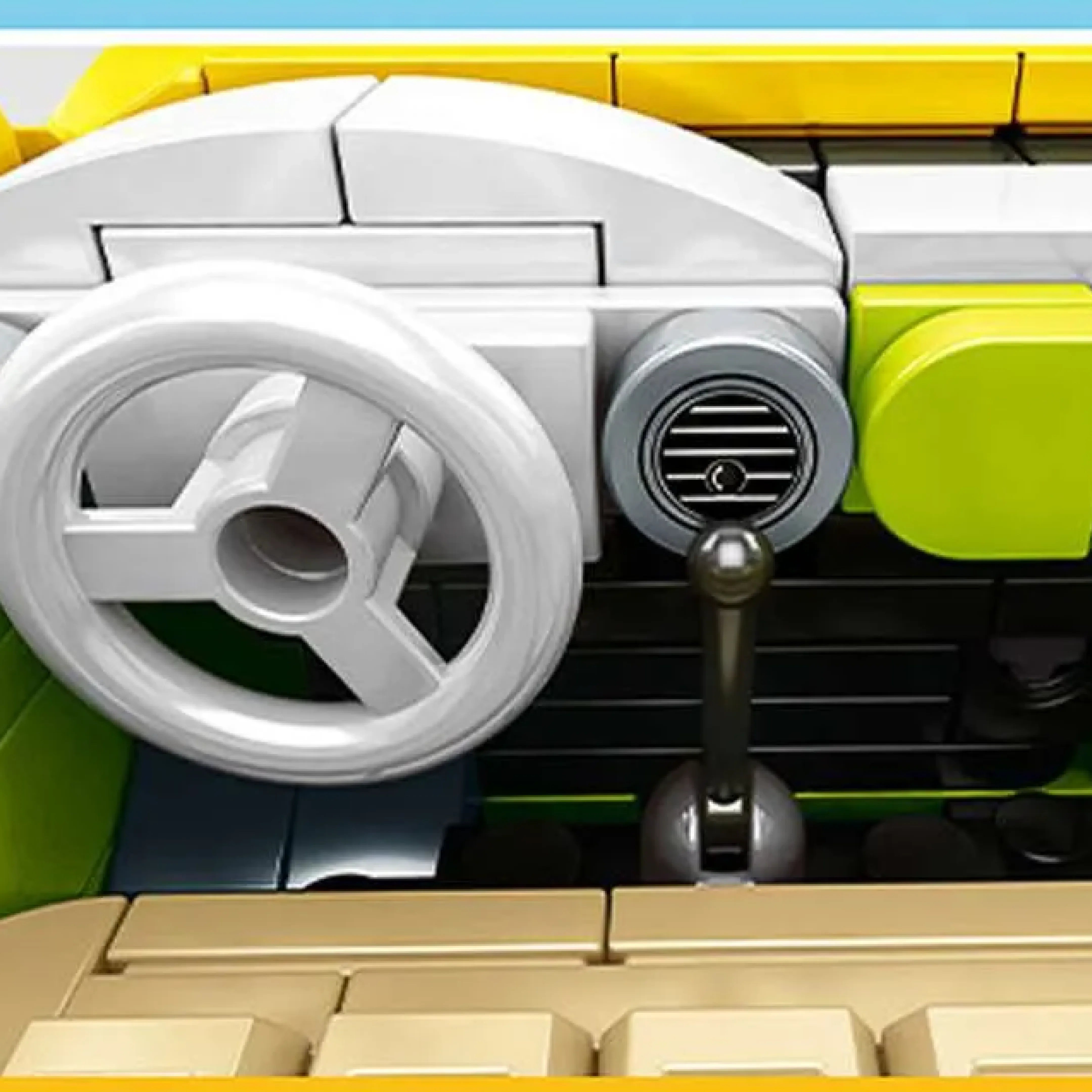 Escarabajo Hippie + Moto + Gasolinera (1409 piezas) - Set de Bloques