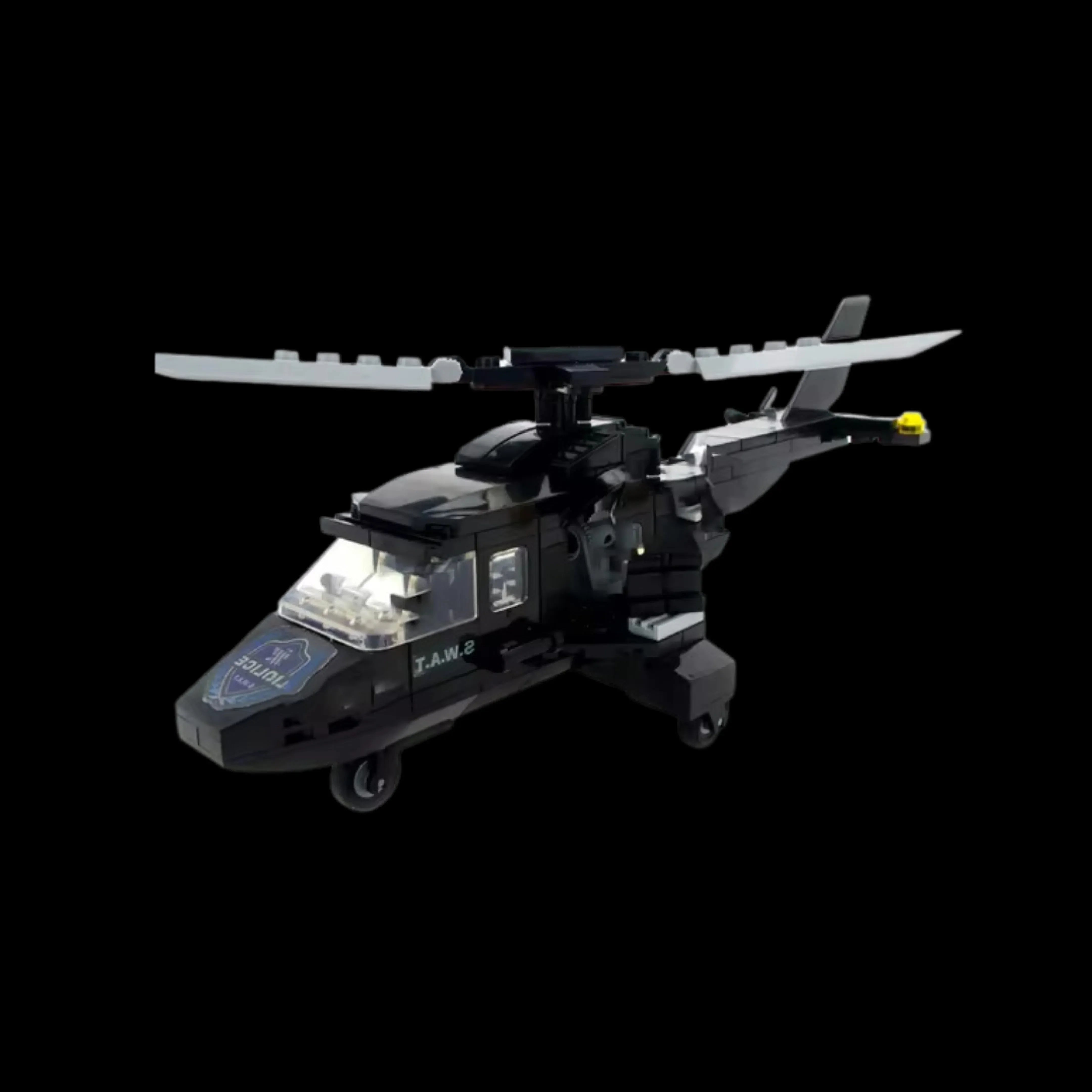 Helicóptero y barco de policía (311 piezas)