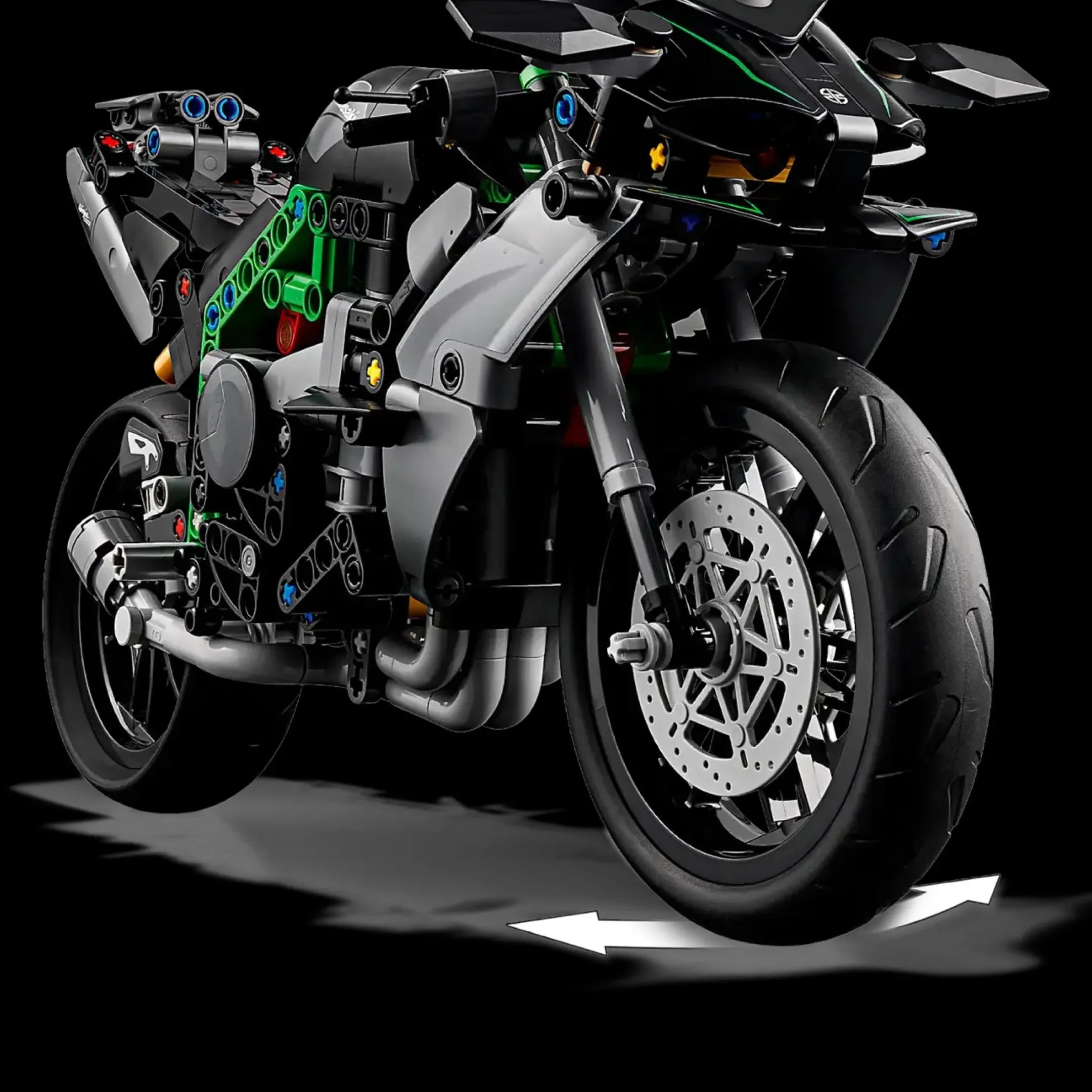 Kawasaki Ninja H2R (643 piezas) - Kit de Bloques de Construcción