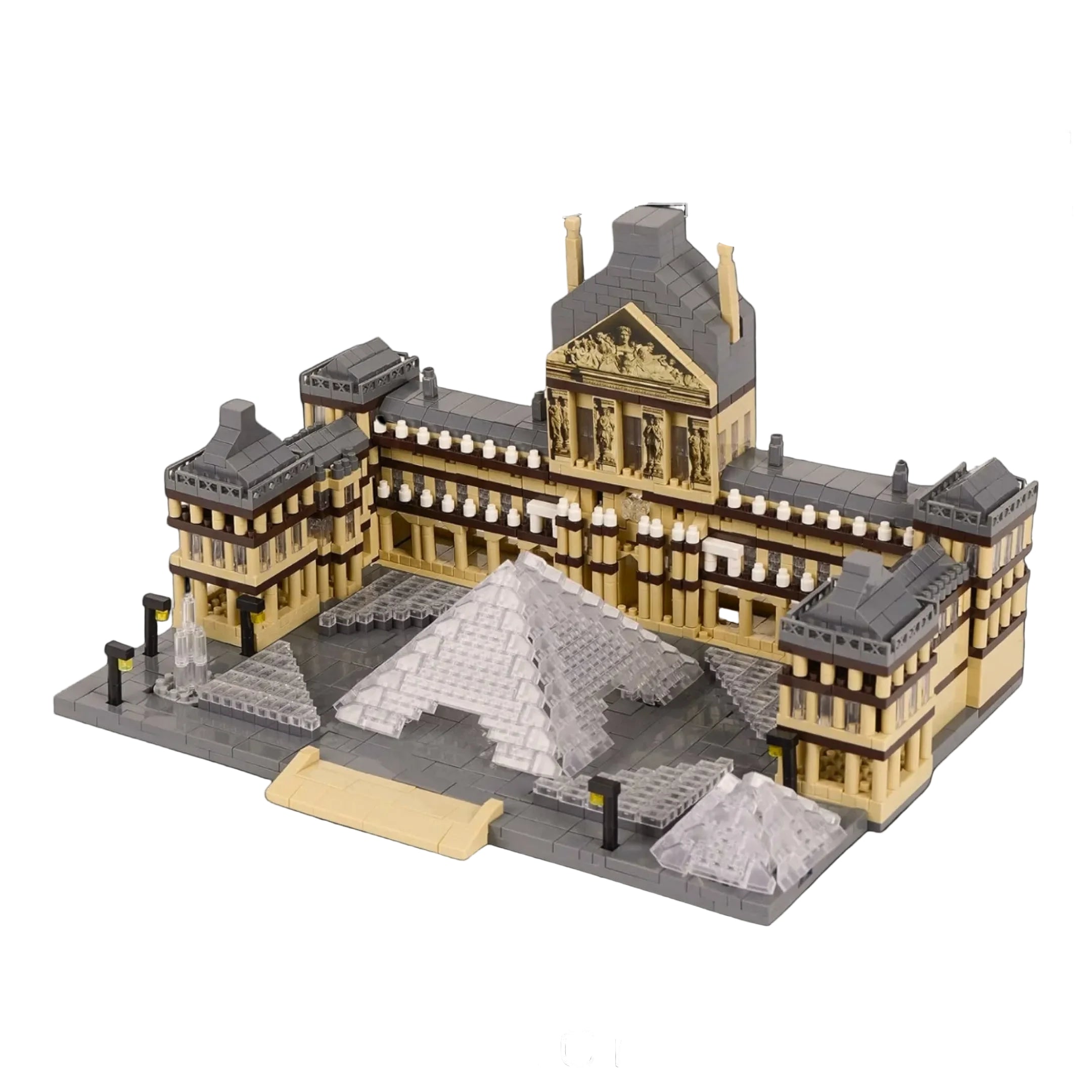 Museo del Louvre (3377 micropiezas) - Set de Bloques de Construcción