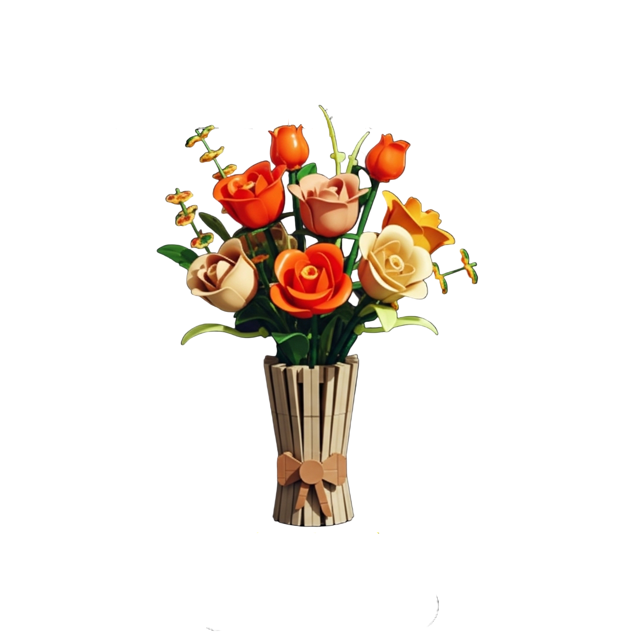 Ramo de flores de naranja (1378 piezas) – Bloques de Construcción