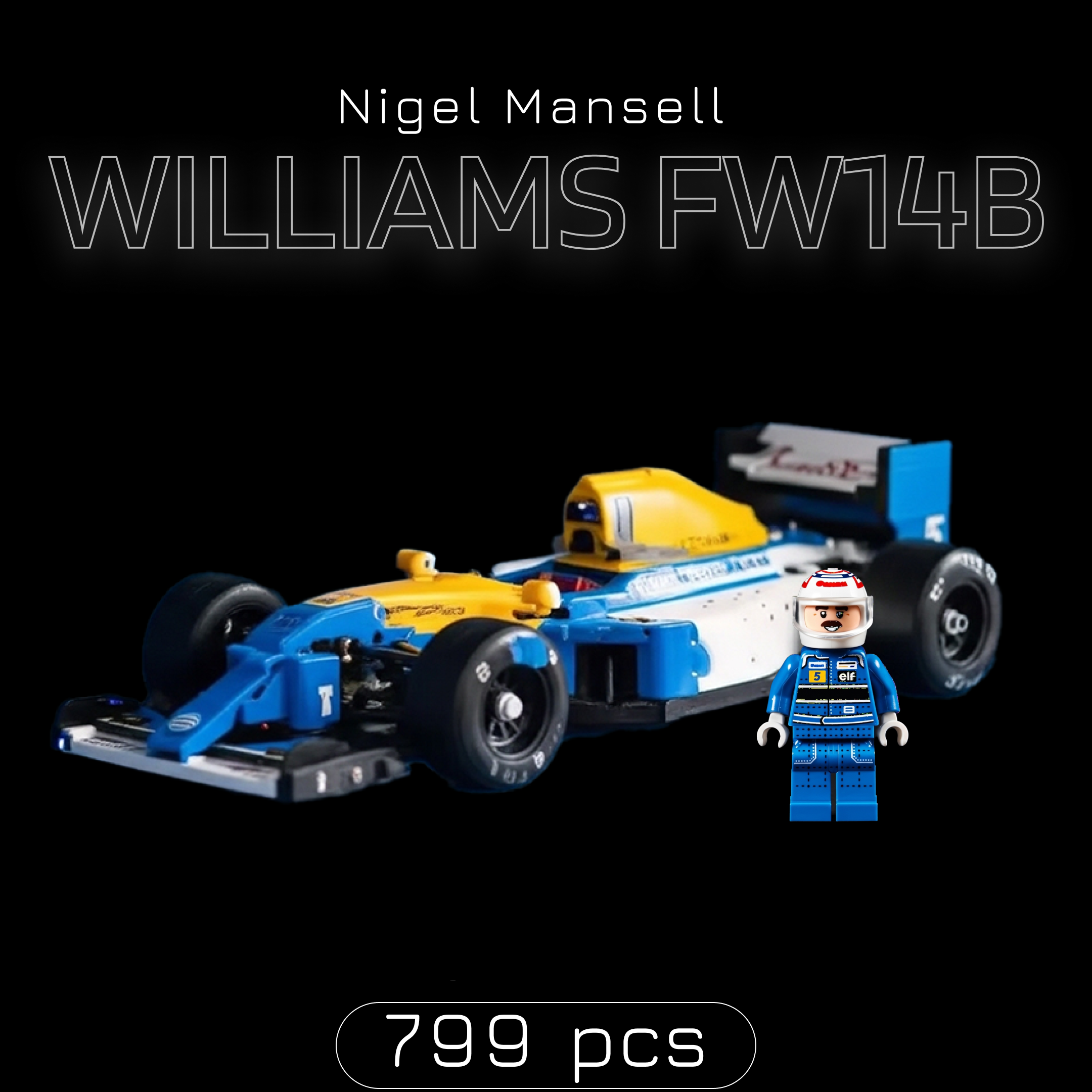 Coche de Fórmula 1 - Williams FW14B (799 piezas)