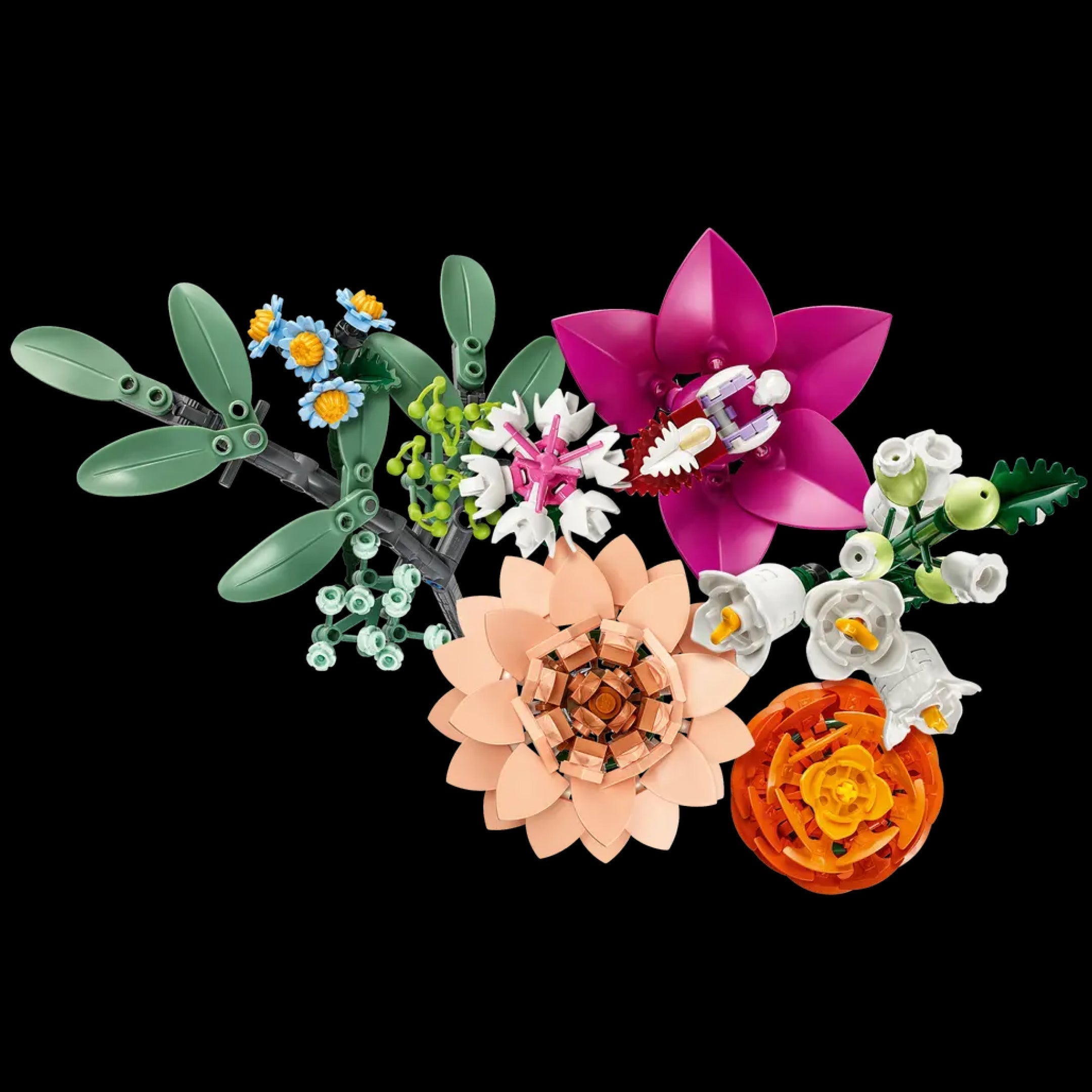 Ramo de flores rosas (749 piezas) - Kit de Bloques de Construcción