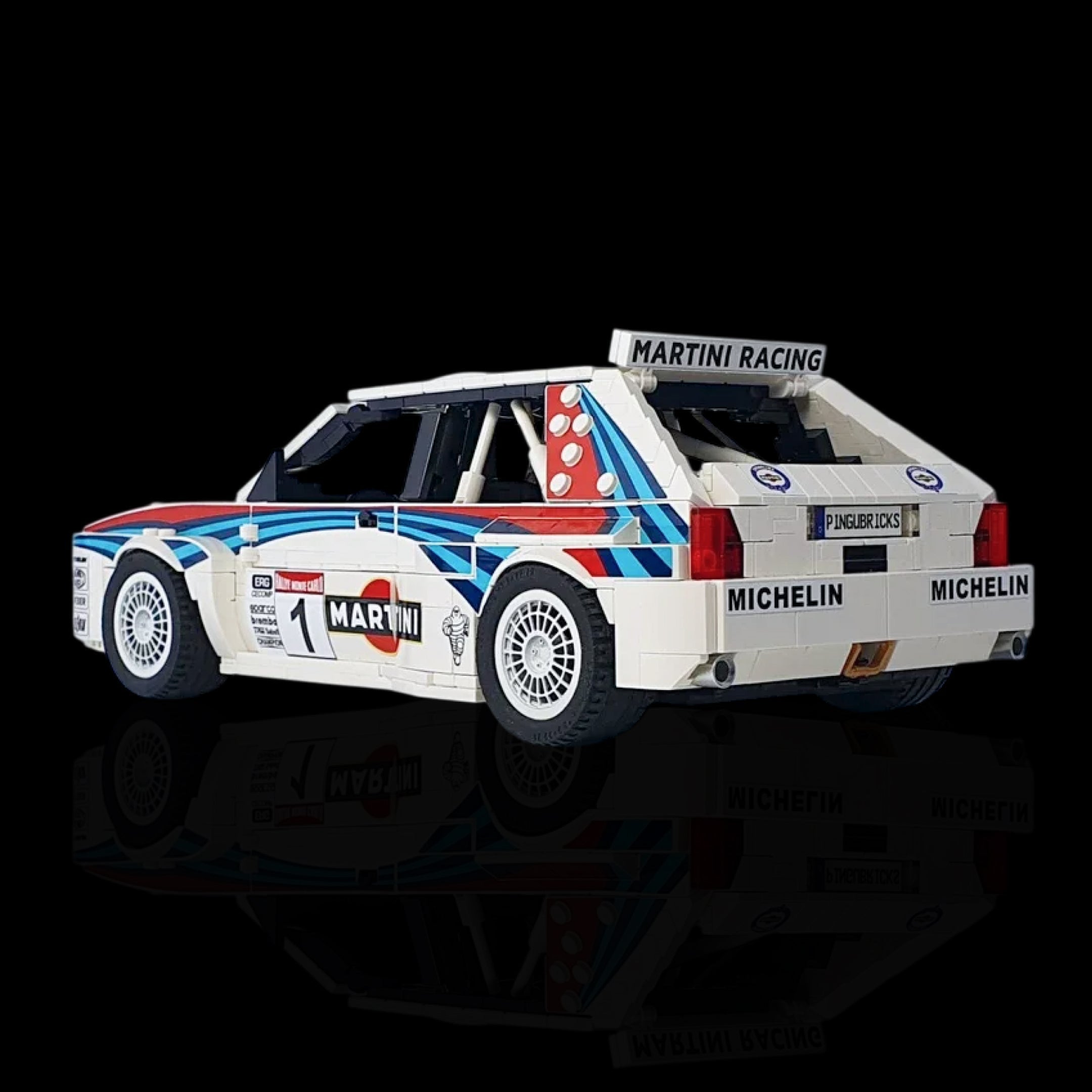 Lancia Delta Integrale Martini Rally (1309 piezas) – Kit de Bloques de Construcción