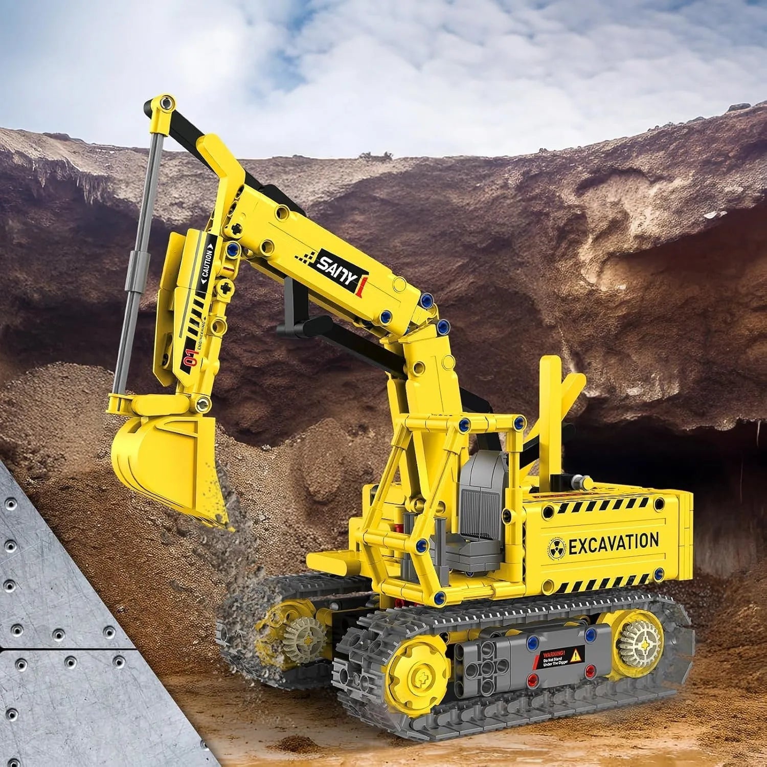 5 coches de construcción motorizados en 1 (555 piezas)