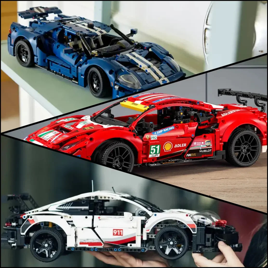 ¡Compren juntos! Los tres autos de carreras más vendidos (Ferrari 488 GTE, Porsche 911 RSR, Ford GT)