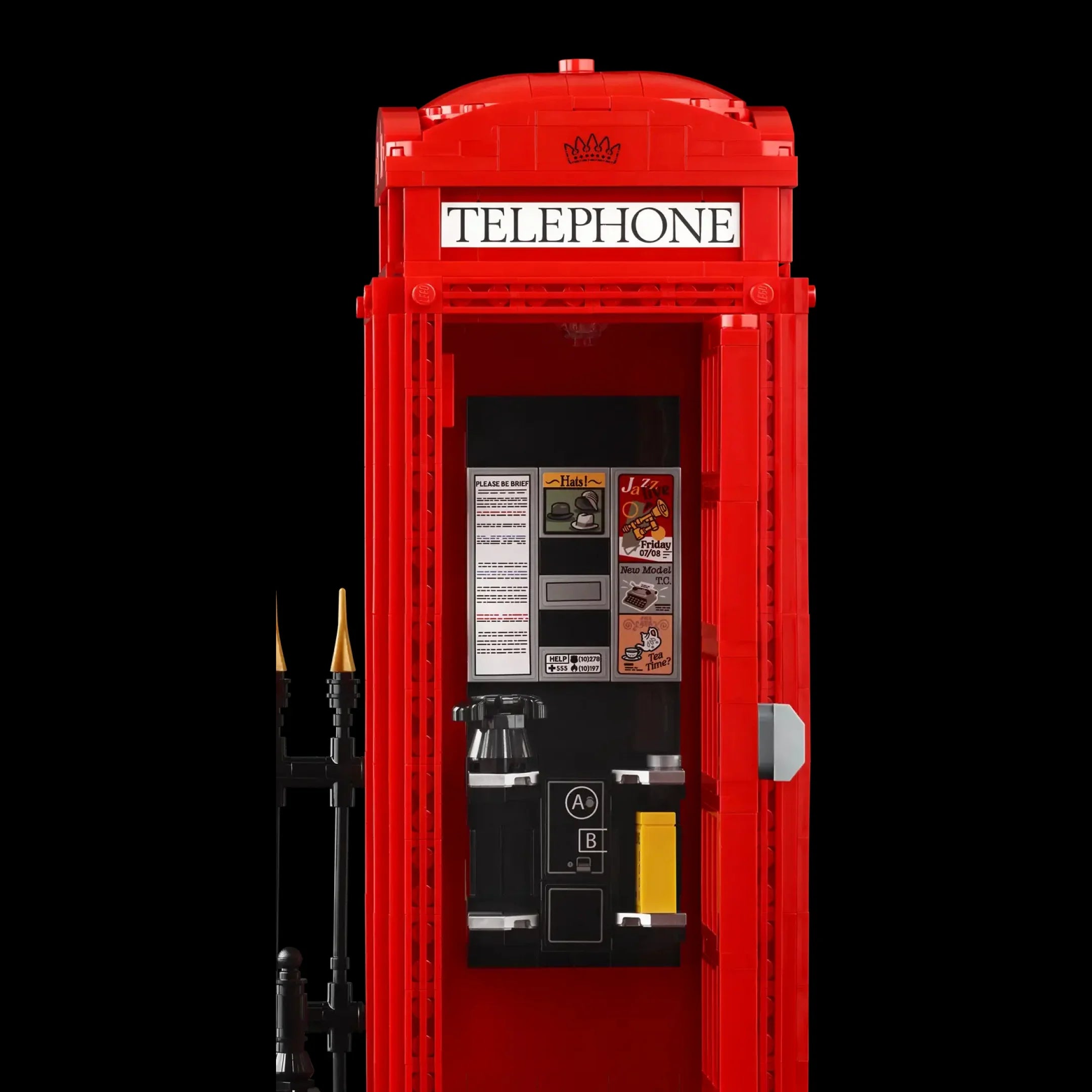 Cabina telefónica roja de Londres (1460 piezas) - Kit de Bloques de Construcción