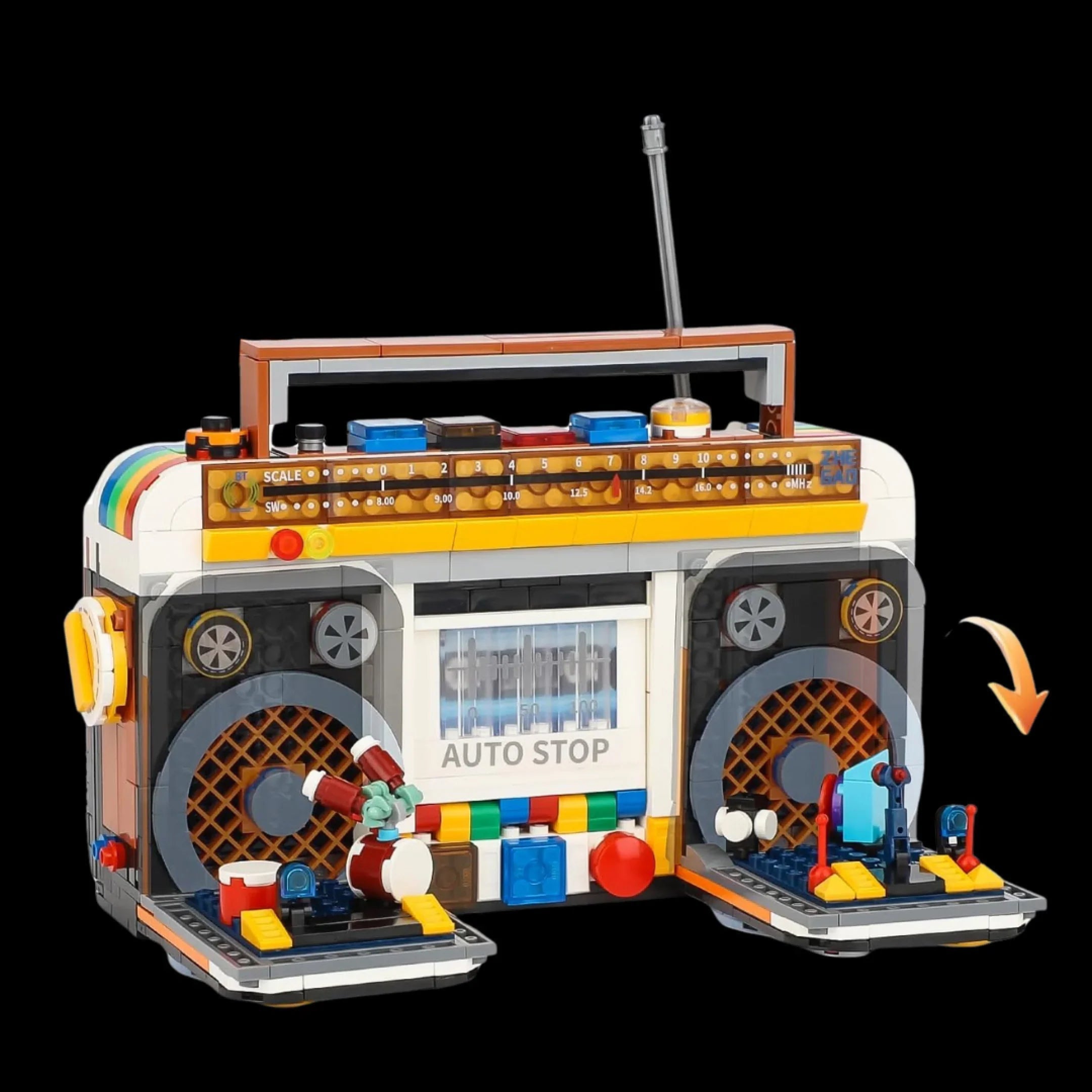 Radio retro de los años 90 (554 micropiezas) - Set de Bloques de Construcción