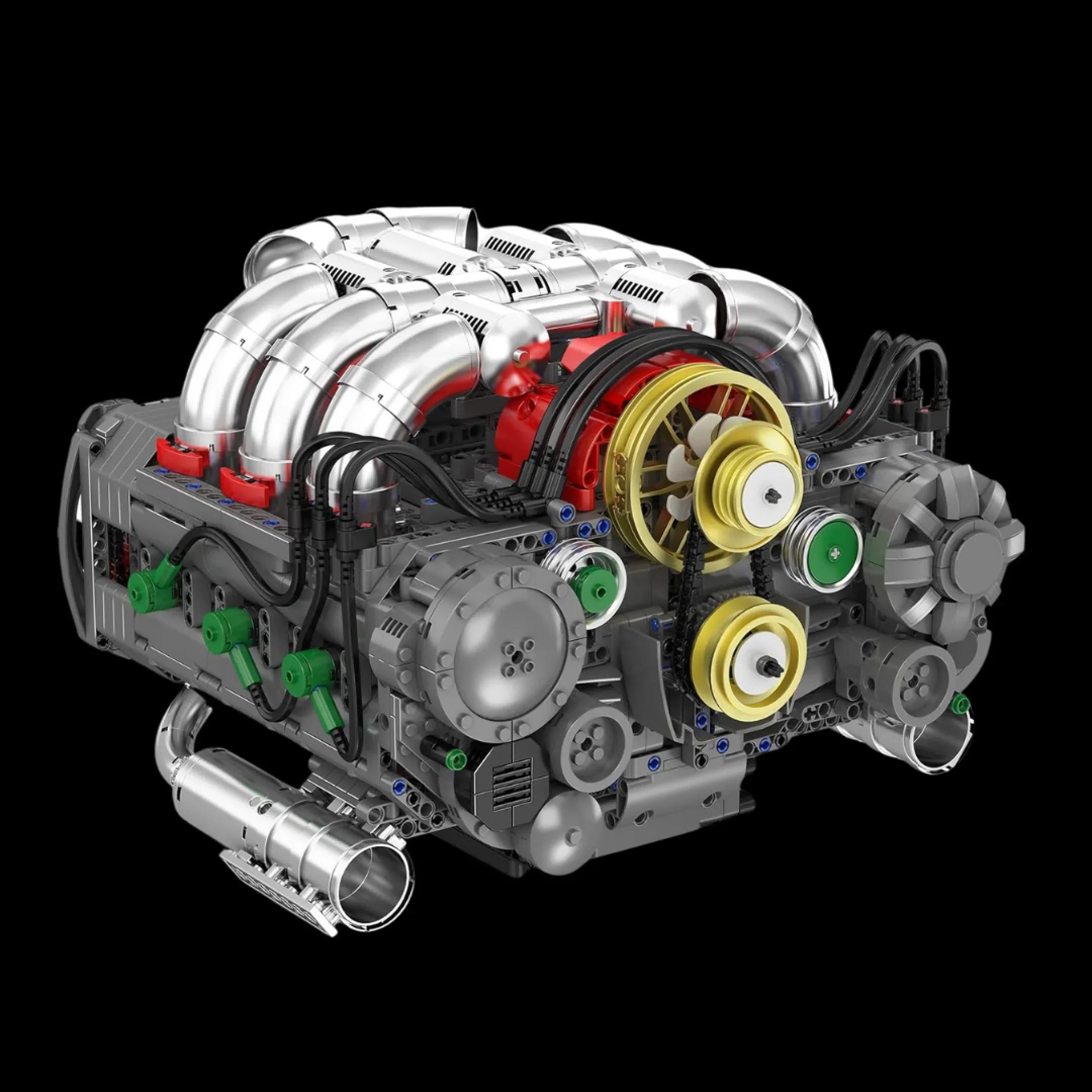 Motor W16 (2373 piezas) - Kit de Bloques de Construcción