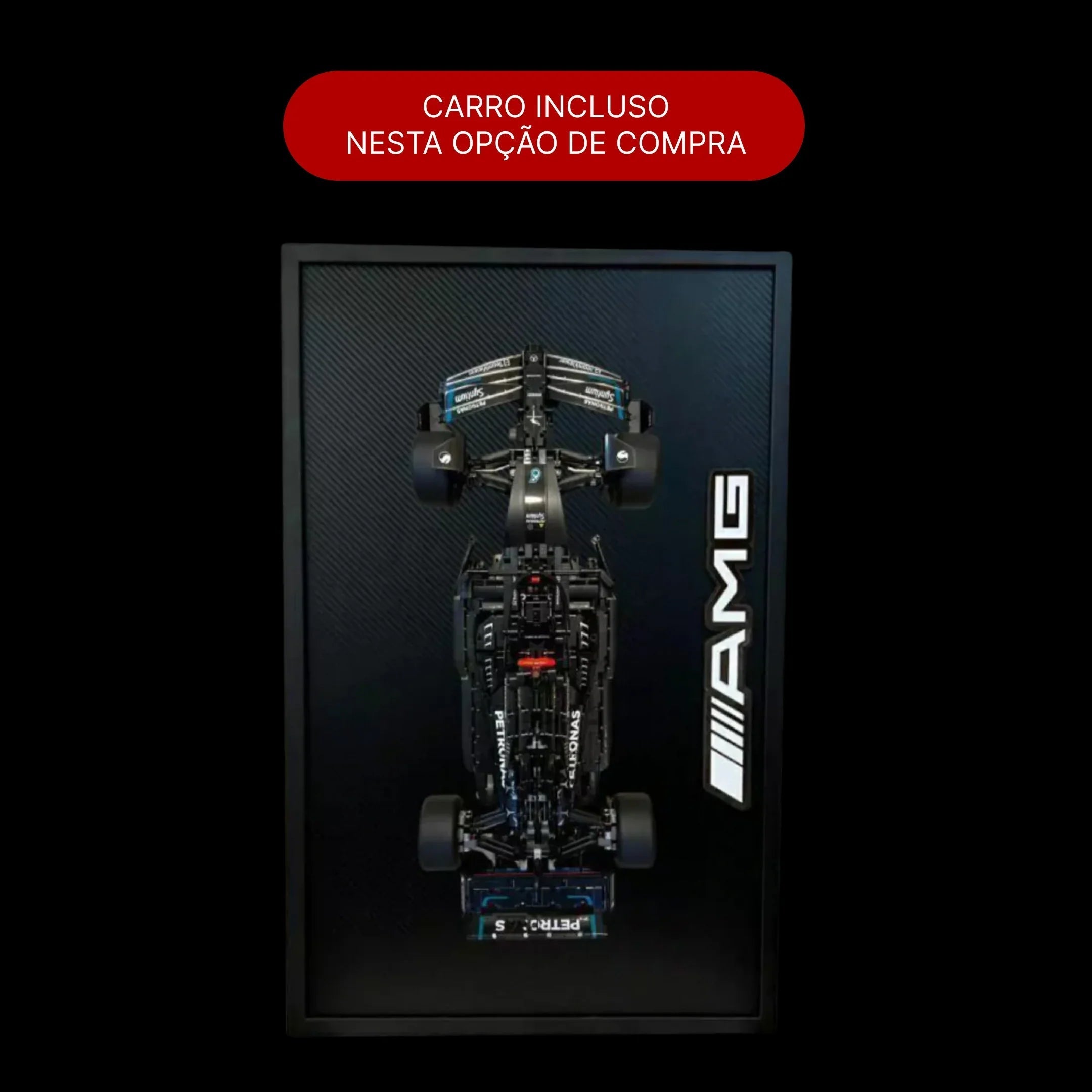 ¡Compra juntos! Mercedes AMG W14 F1 (1642 piezas) + chasis de fibra de carbono - Bloques de Construcción