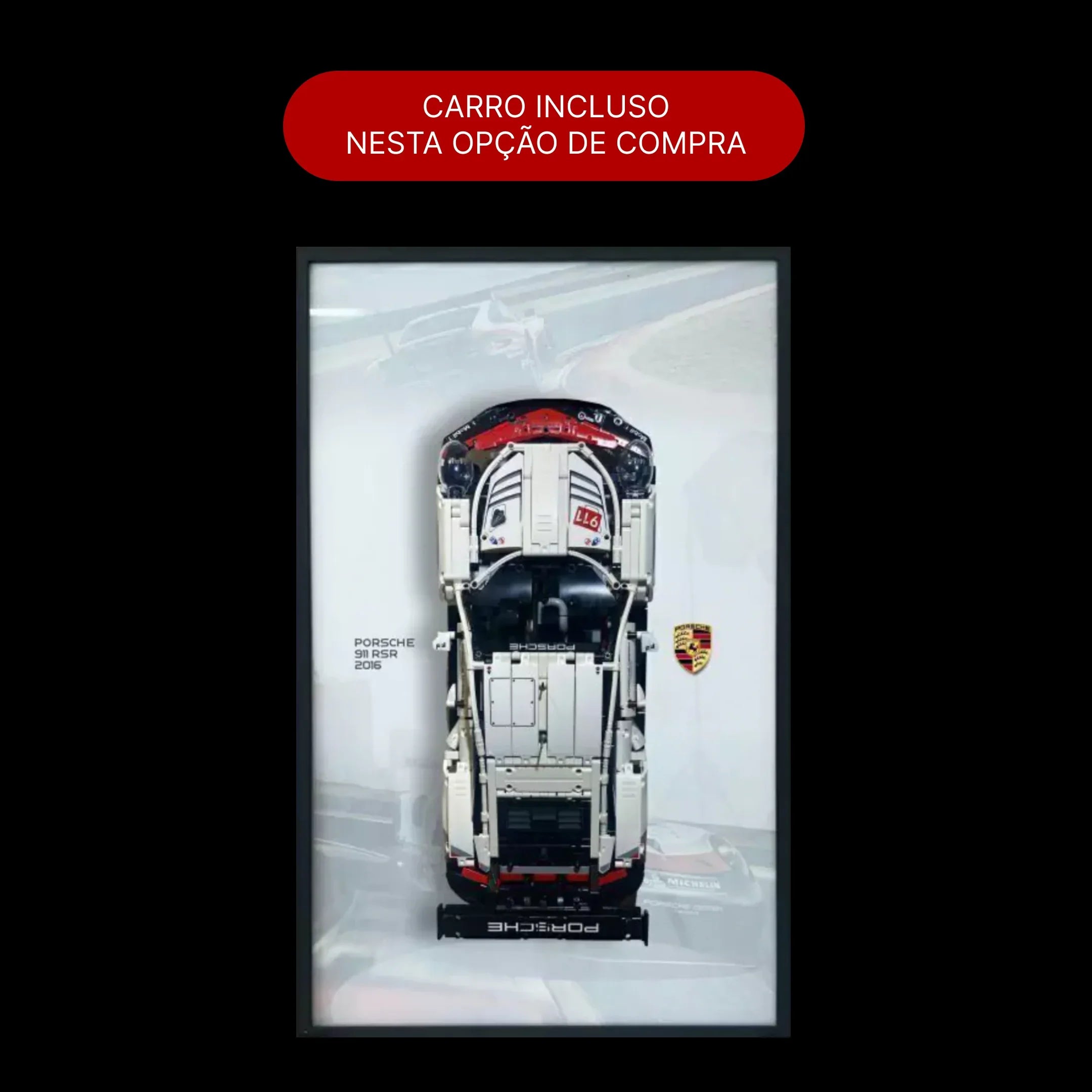 ¡Compra juntos! Porsche 911 RSR (1580 piezas)+ Marco acrílico - Bloques de Construcción
