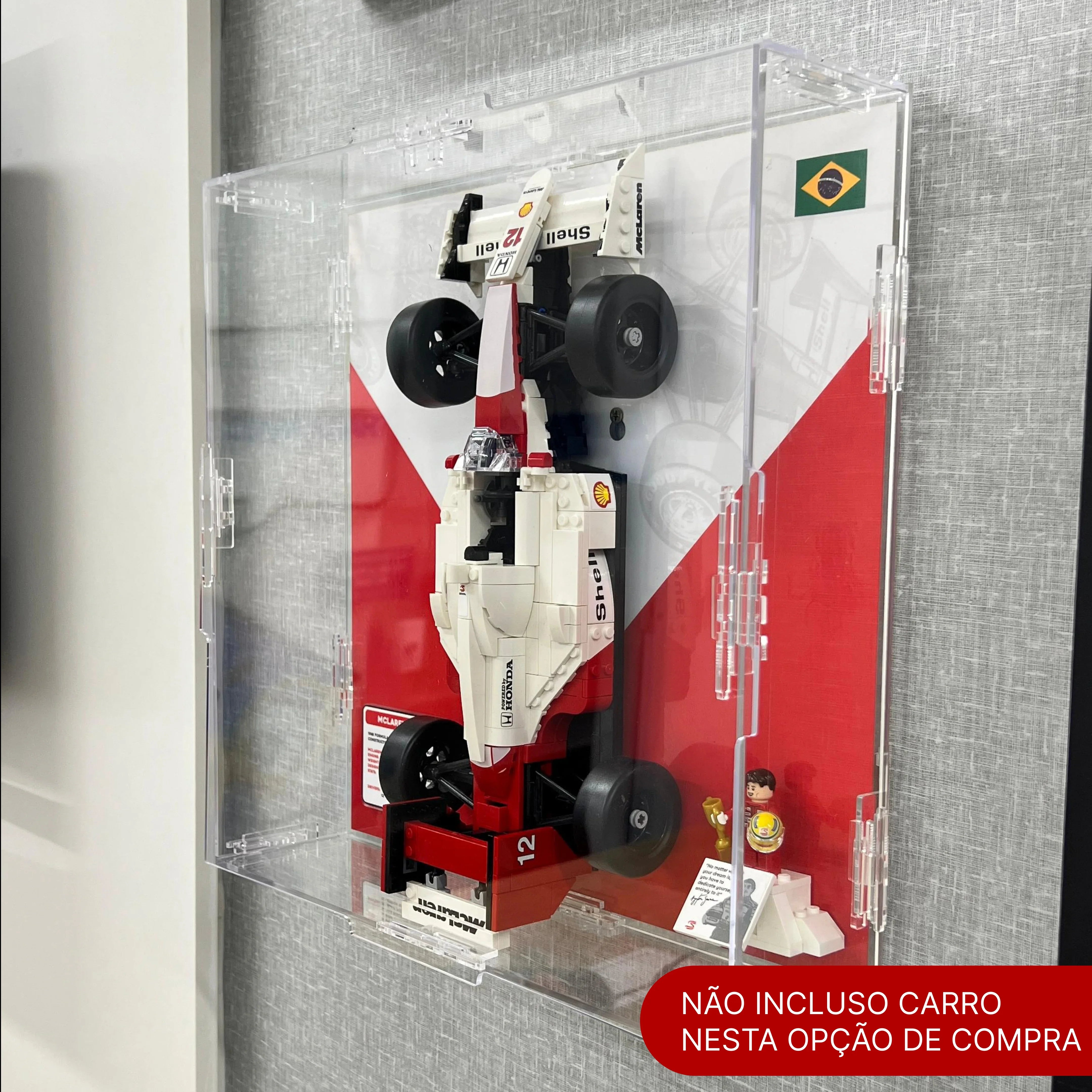 Marco Exhibidor Acrílico de Pared - McLaren MP4 de Ayrton Senna