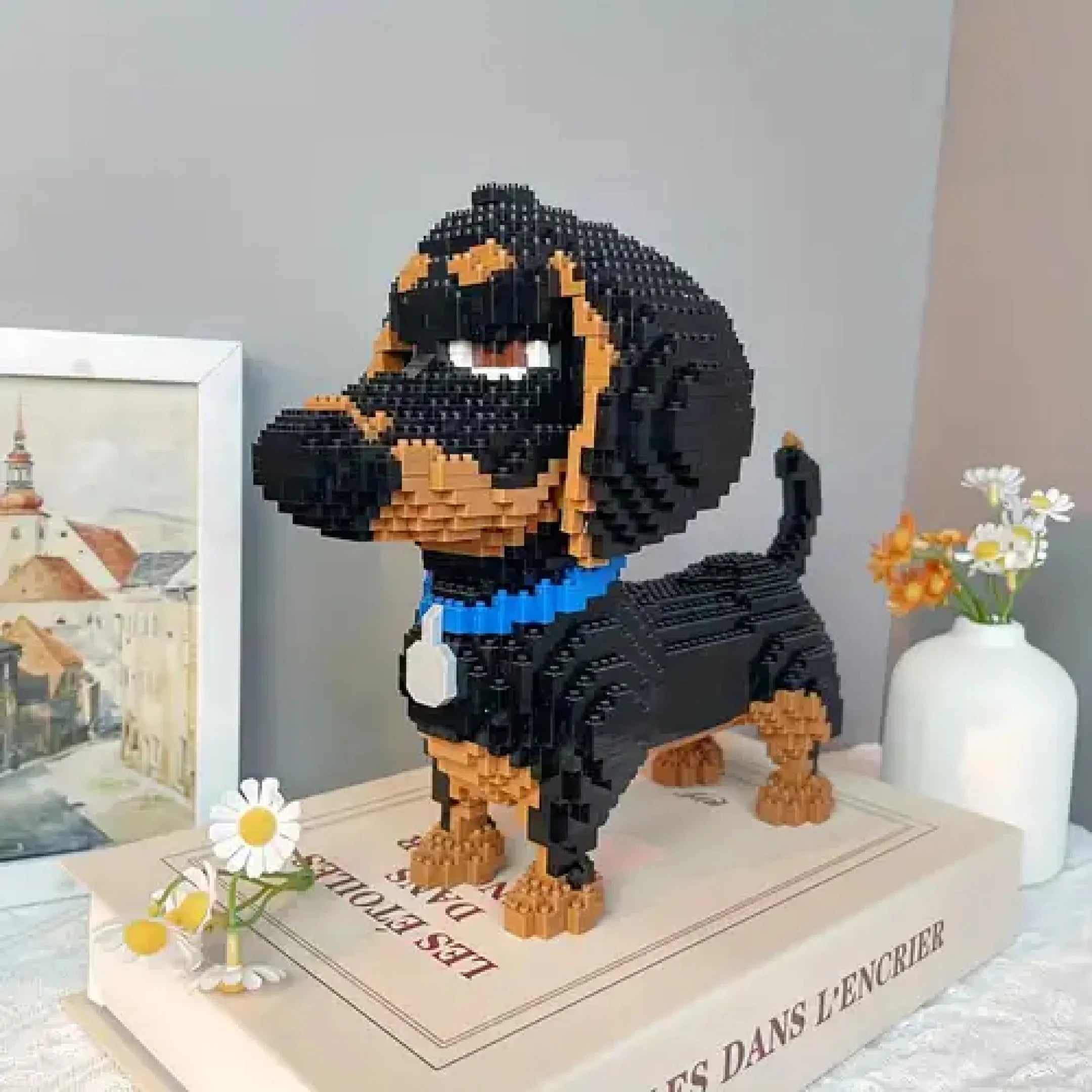 Perro salchicha (2100 micropiezas) - Kit de Bloques de Construcción