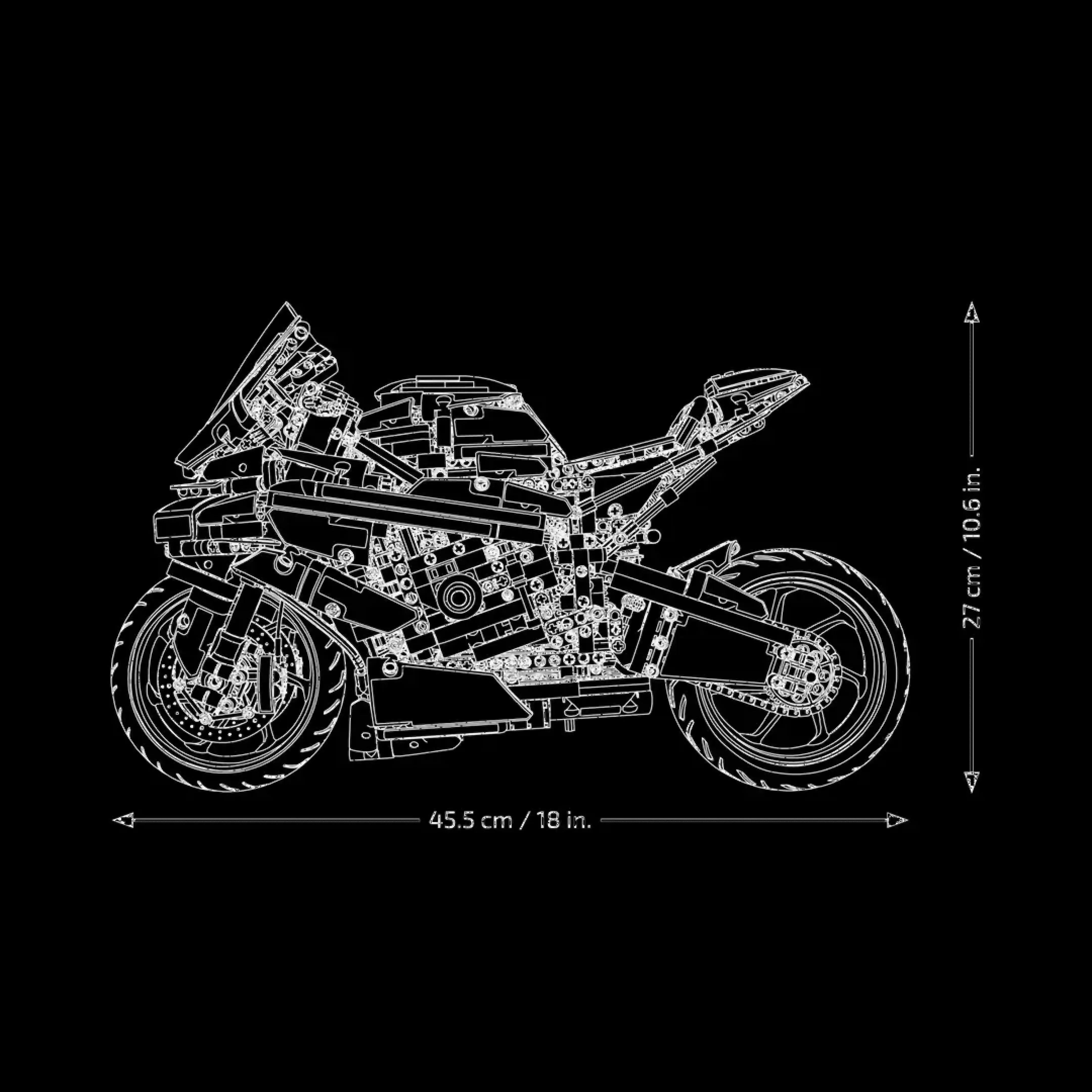 BMW M 1000 RR (1920 Piezas) –  Set de Construcción Motocicleta Deportiva a Escala 1:5