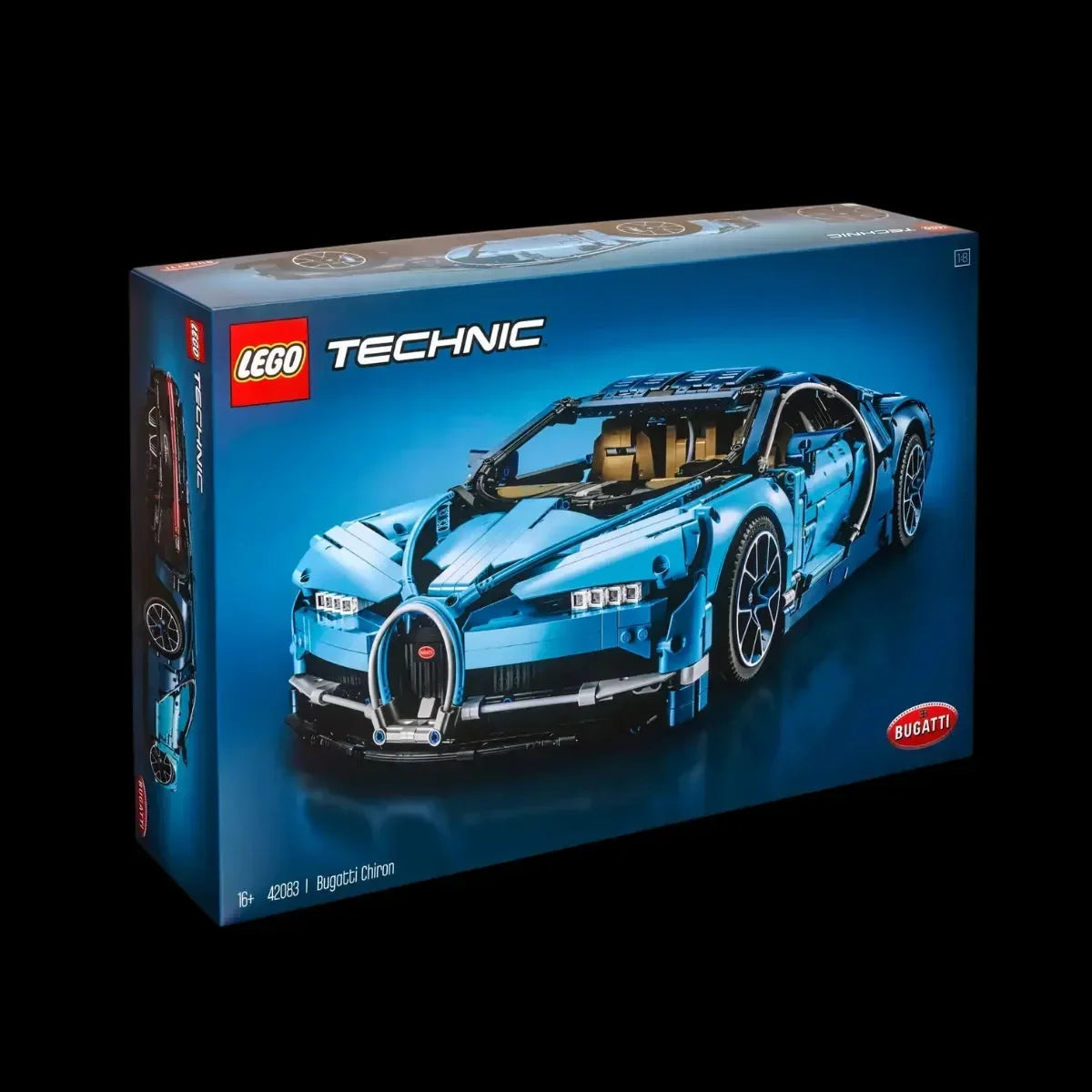 (57% de DESCUENTO) Super Bugatti Chiron azul con motor W16 y 56 cm de largo (3599 piezas)