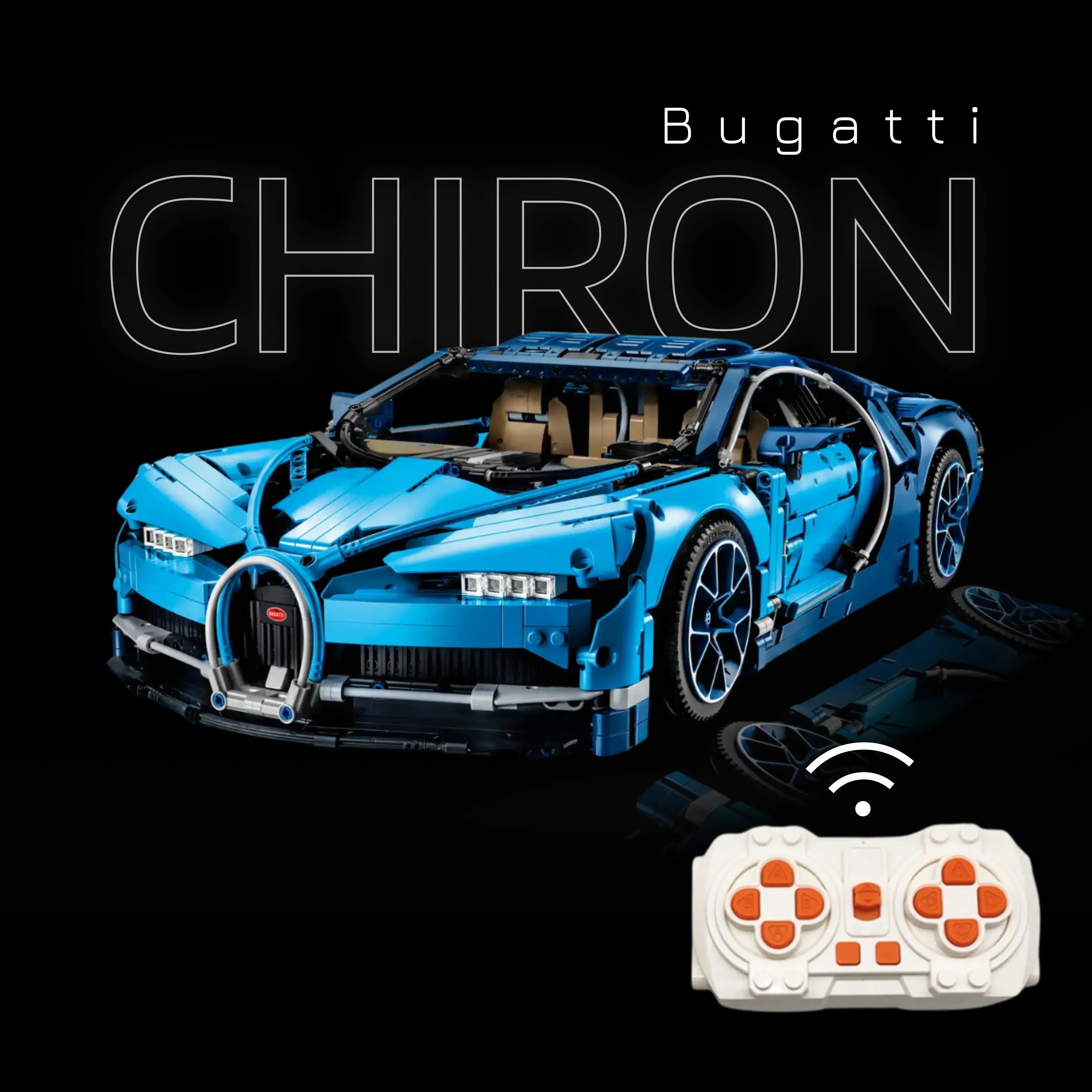 Bugatti Chiron Azul (3599 piezas)
