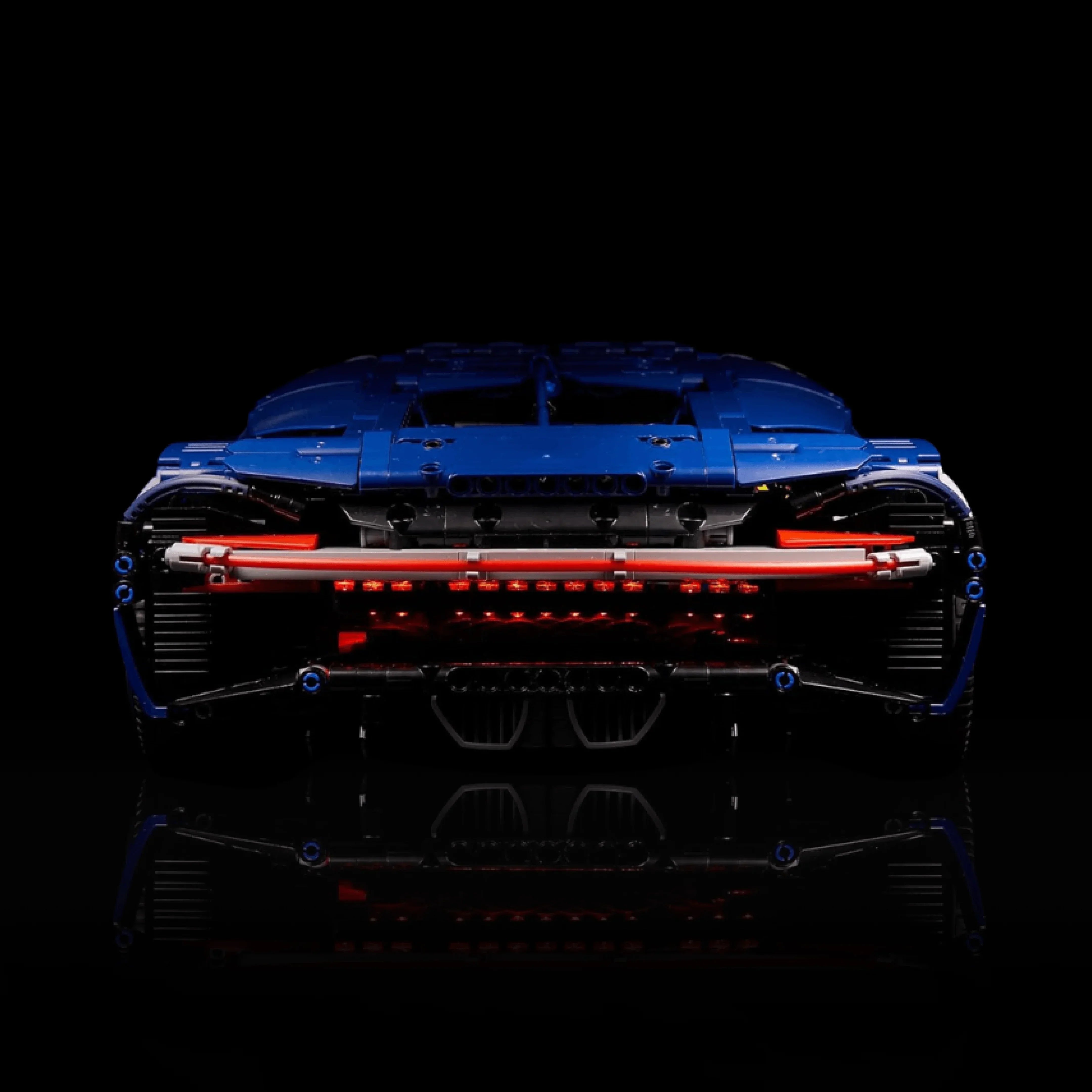 (57% de DESCUENTO) Super Bugatti Chiron azul con motor W16 y 56 cm de largo (3599 piezas)