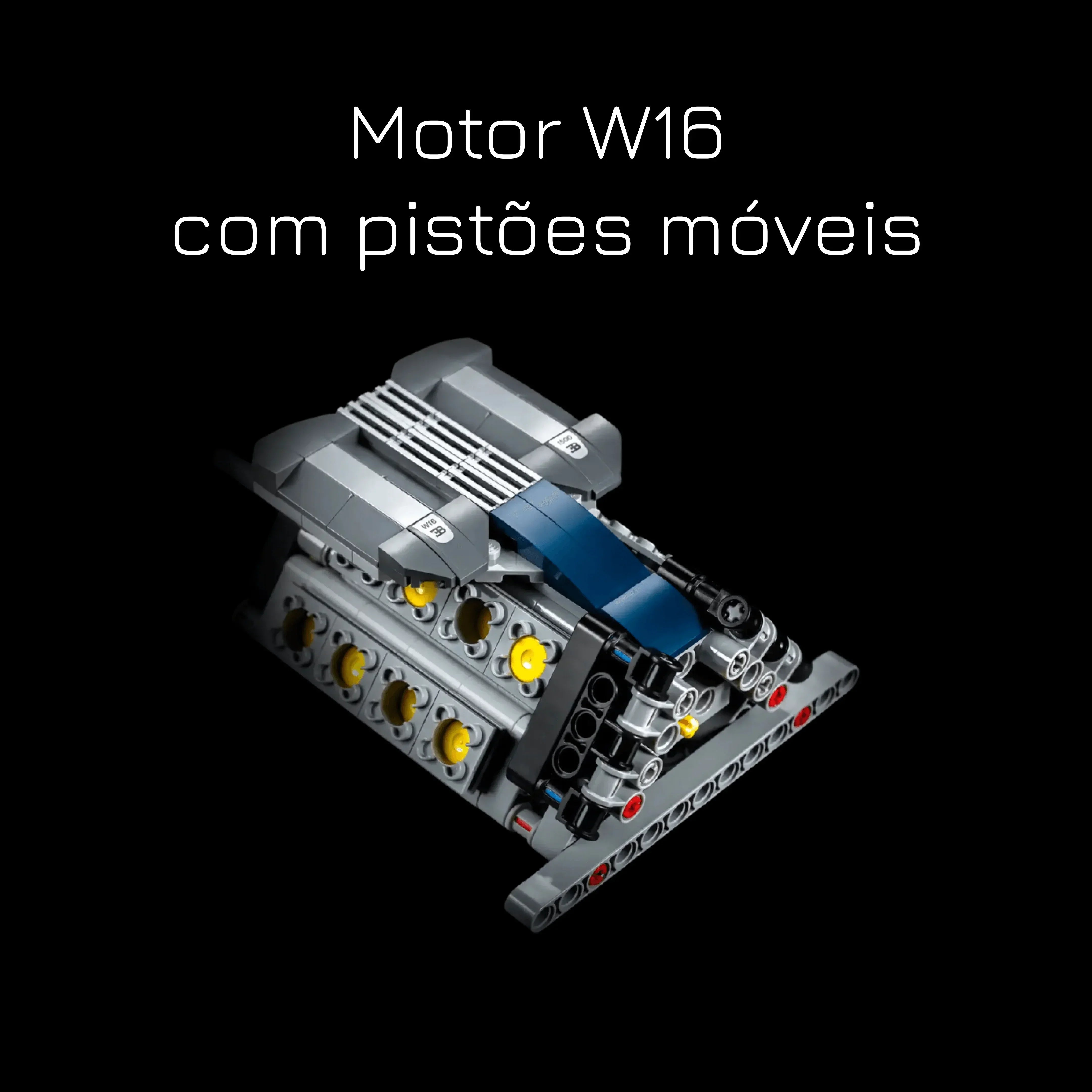 (57% de DESCUENTO) Super Bugatti Chiron azul con motor W16 y 56 cm de largo (3599 piezas)