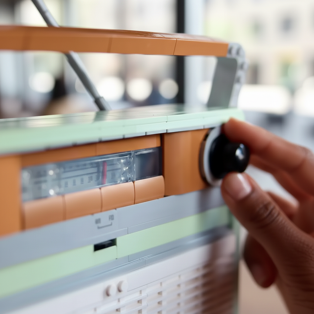 Radio retro (906 piezas) - Kit de Bloques de Construcción