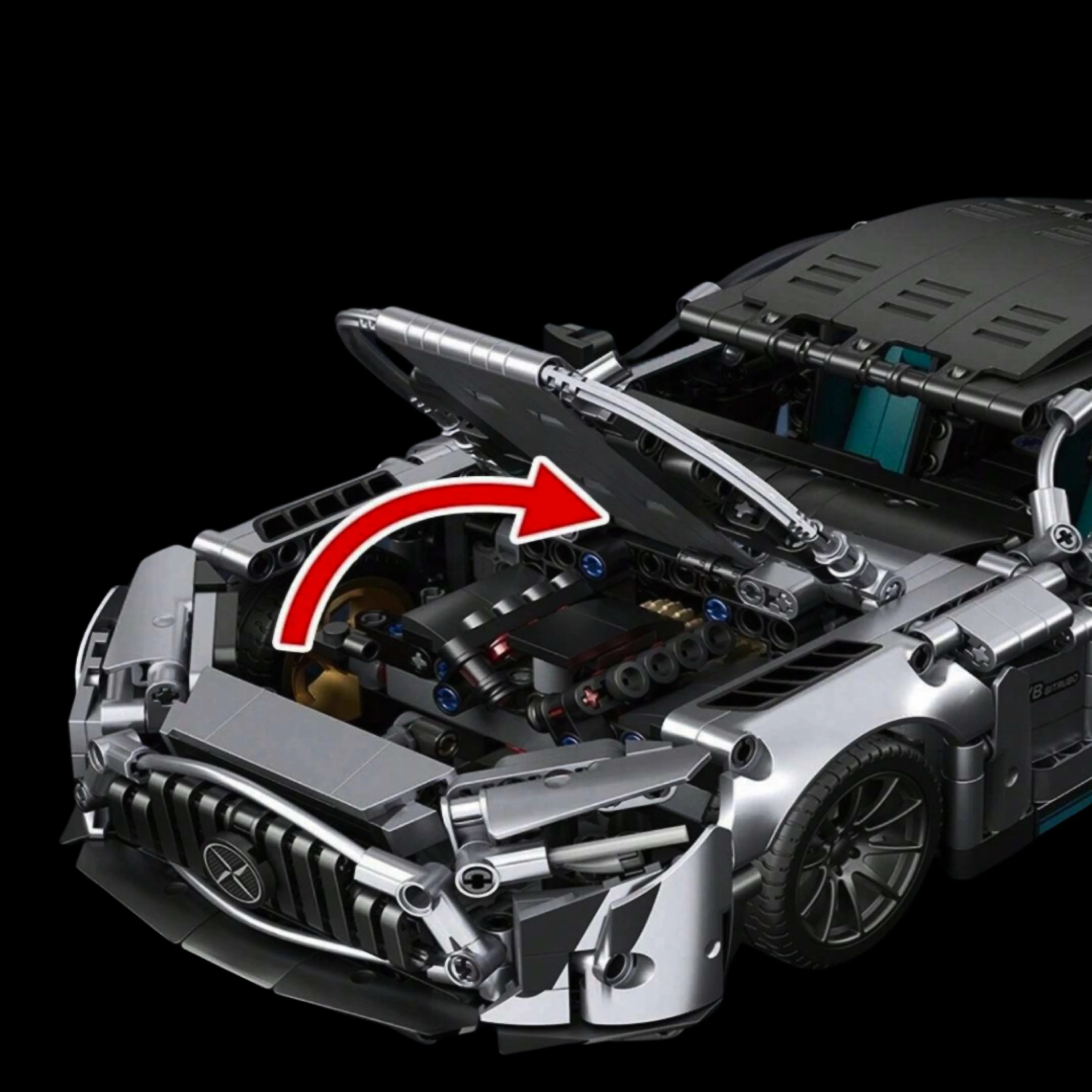 Mercedes AMG GT-S Gris (1466 piezas) - Set de Bloques