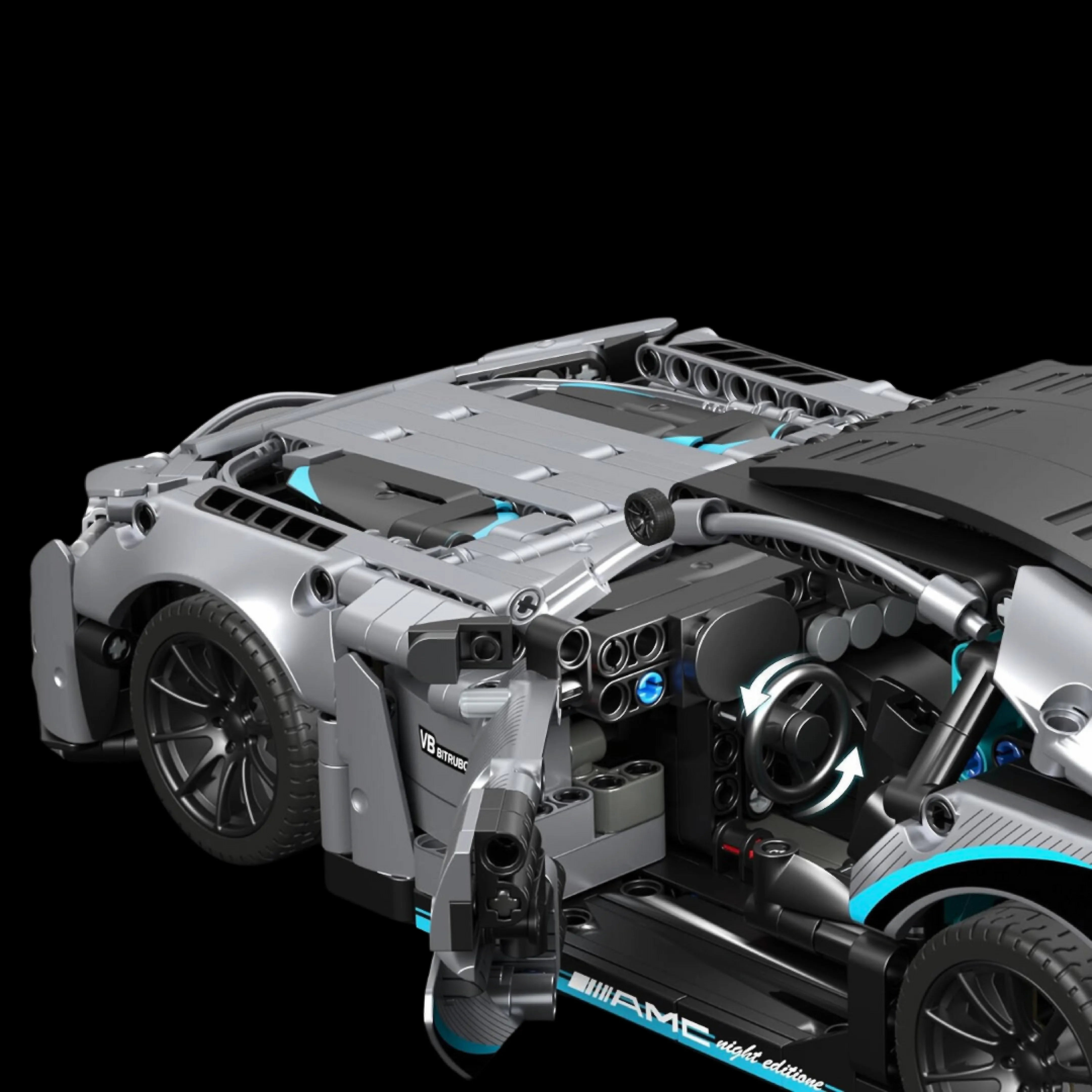 Mercedes AMG GT-S Gris (1466 piezas) - Set de Bloques