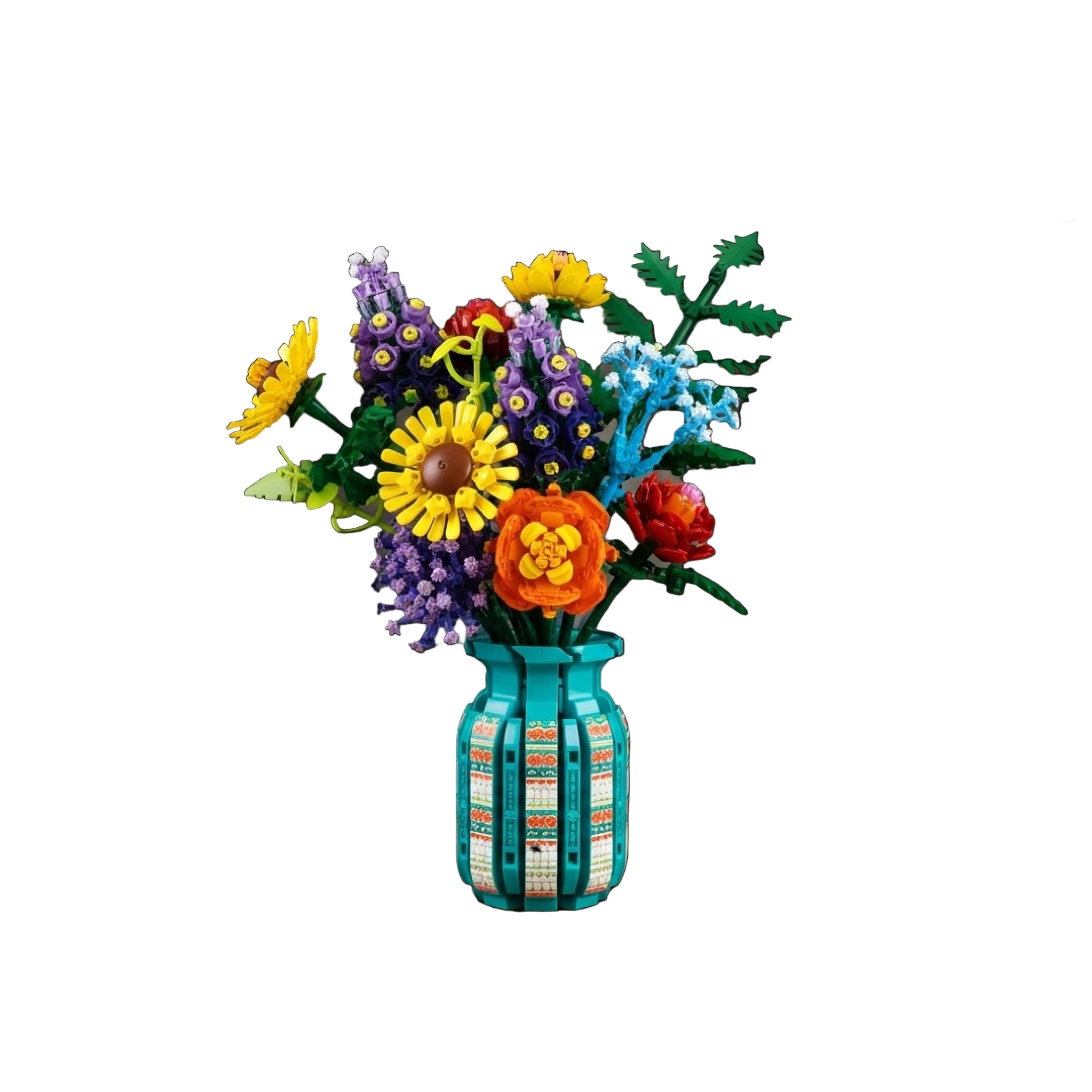 Ramo de flores de colores (1853 piezas) – Bloques de Construcción