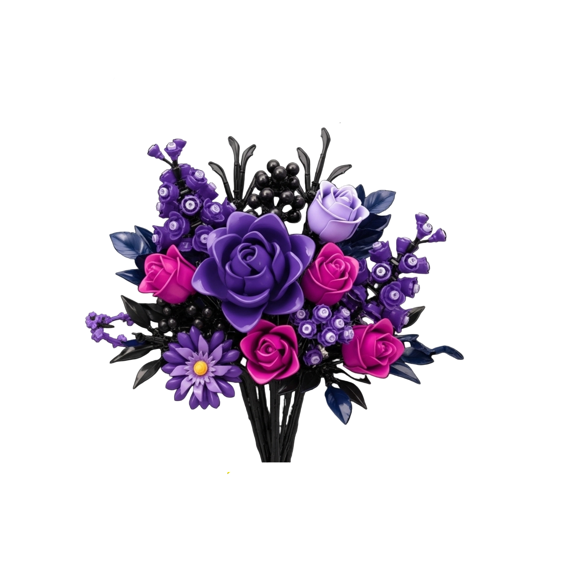 Ramo de flores moradas (822 piezas) – Bloques de Construcción