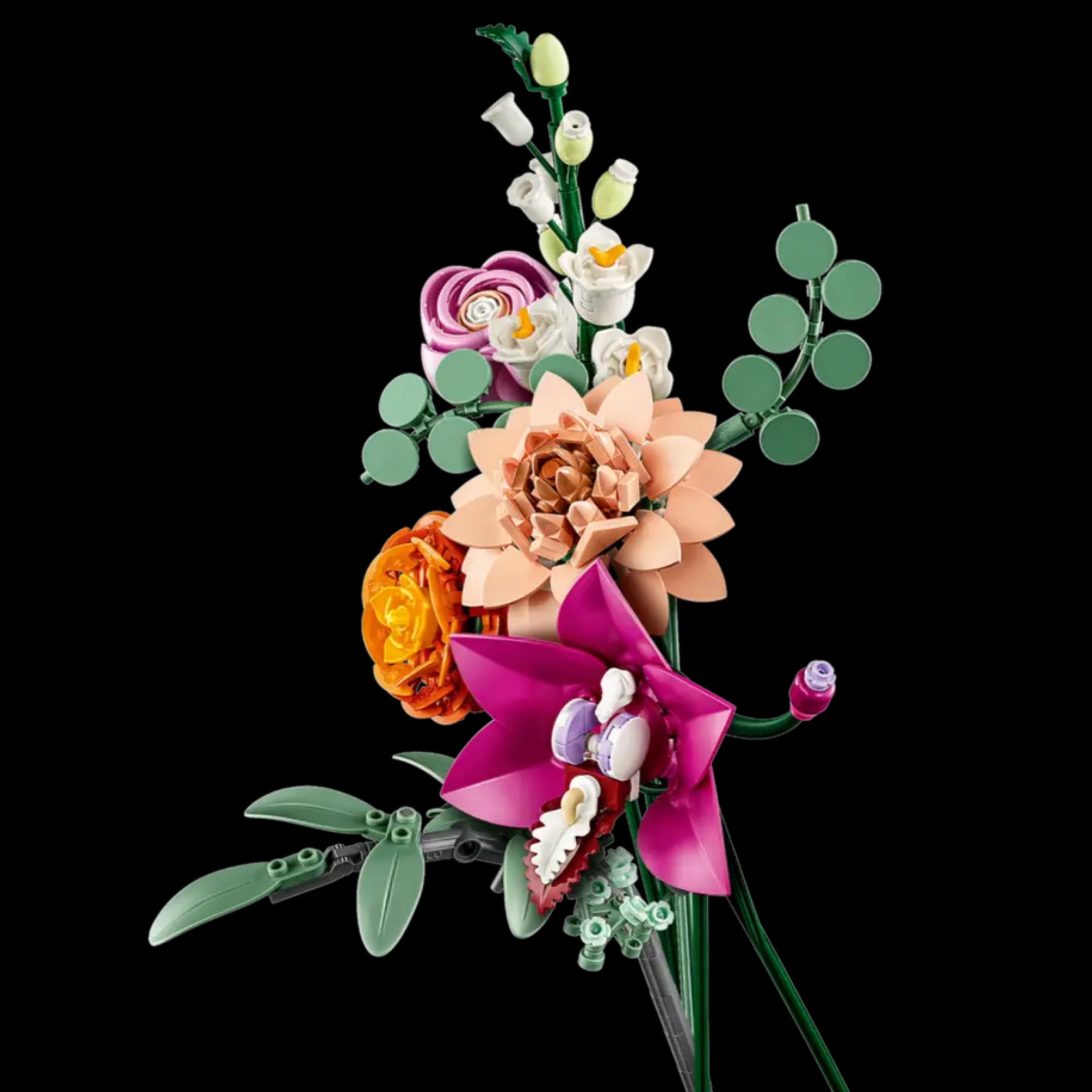 Ramo de flores rosas (749 piezas) - Kit de Bloques de Construcción