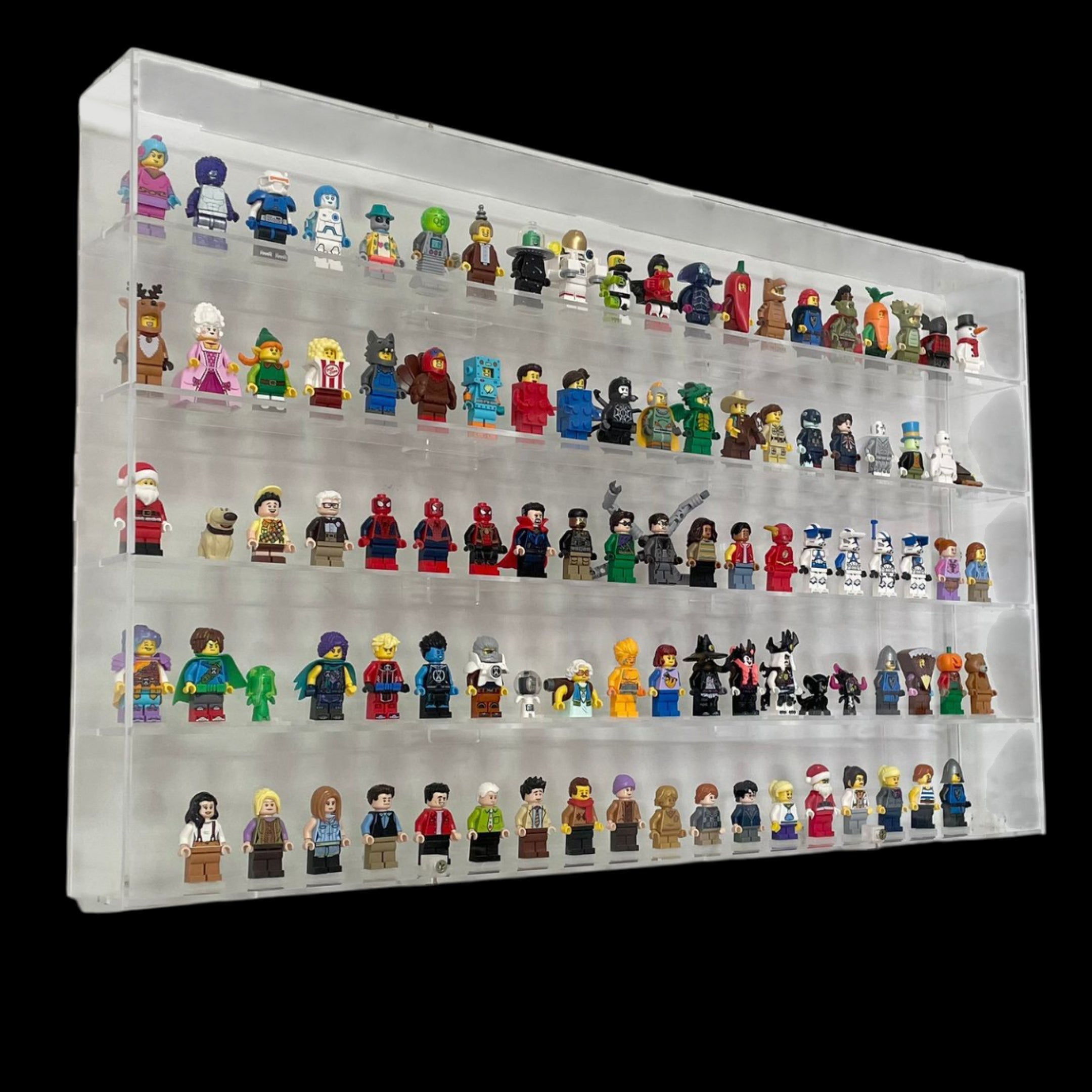 Expositor acrílico para 90 minifiguras
