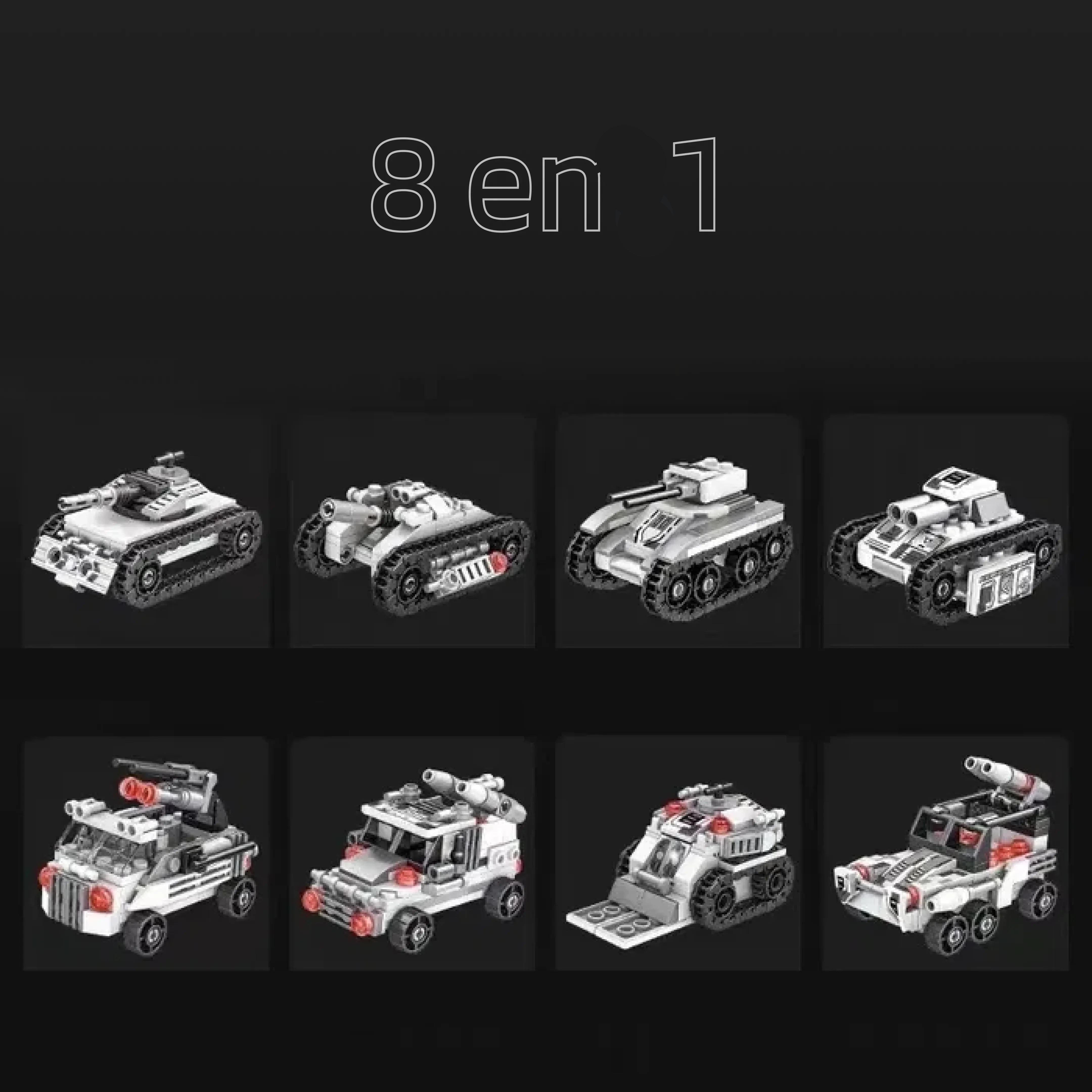 Tanque de guerra (8 en 1) - Kit de Bloques de Construcción
