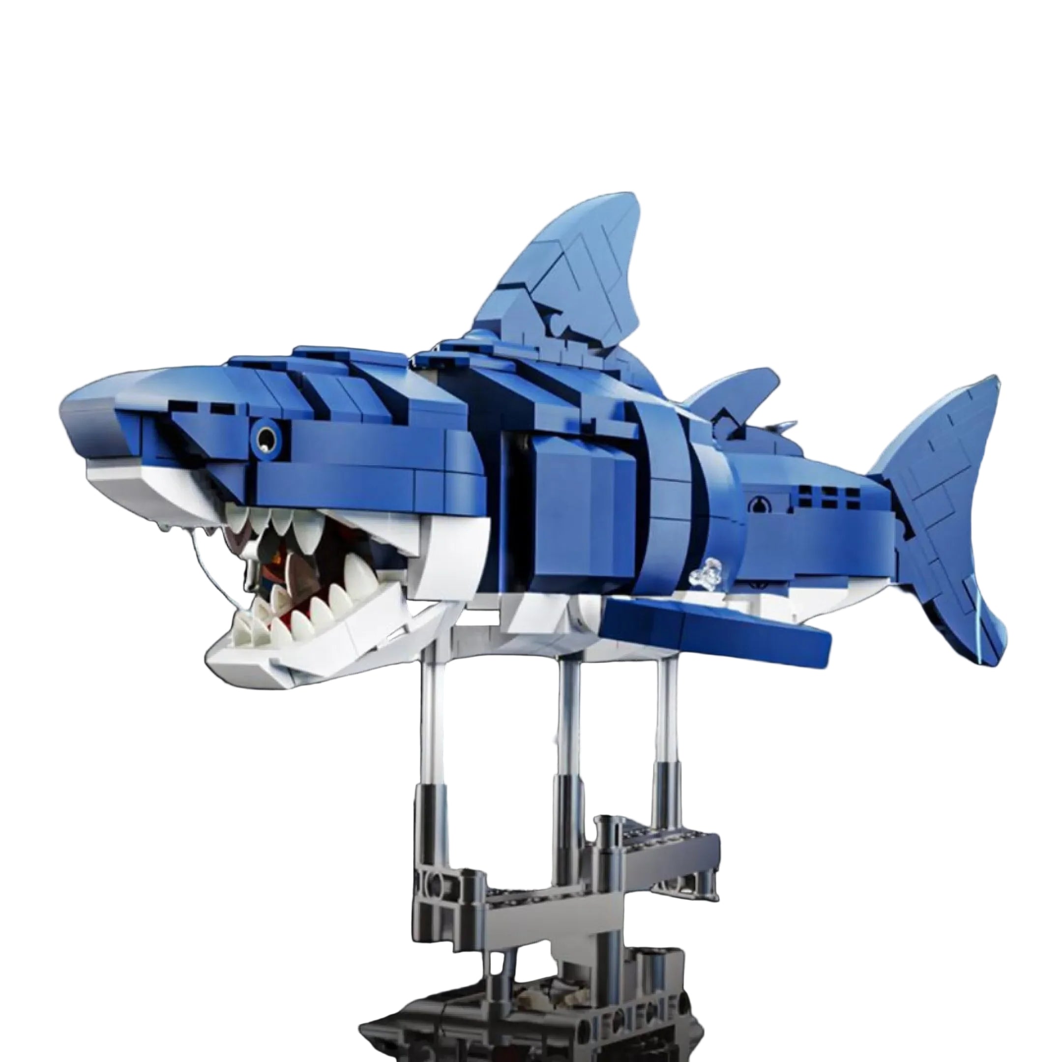 Tiburón mecánico con luces (687 piezas) - Kit de Bloques de Construcción